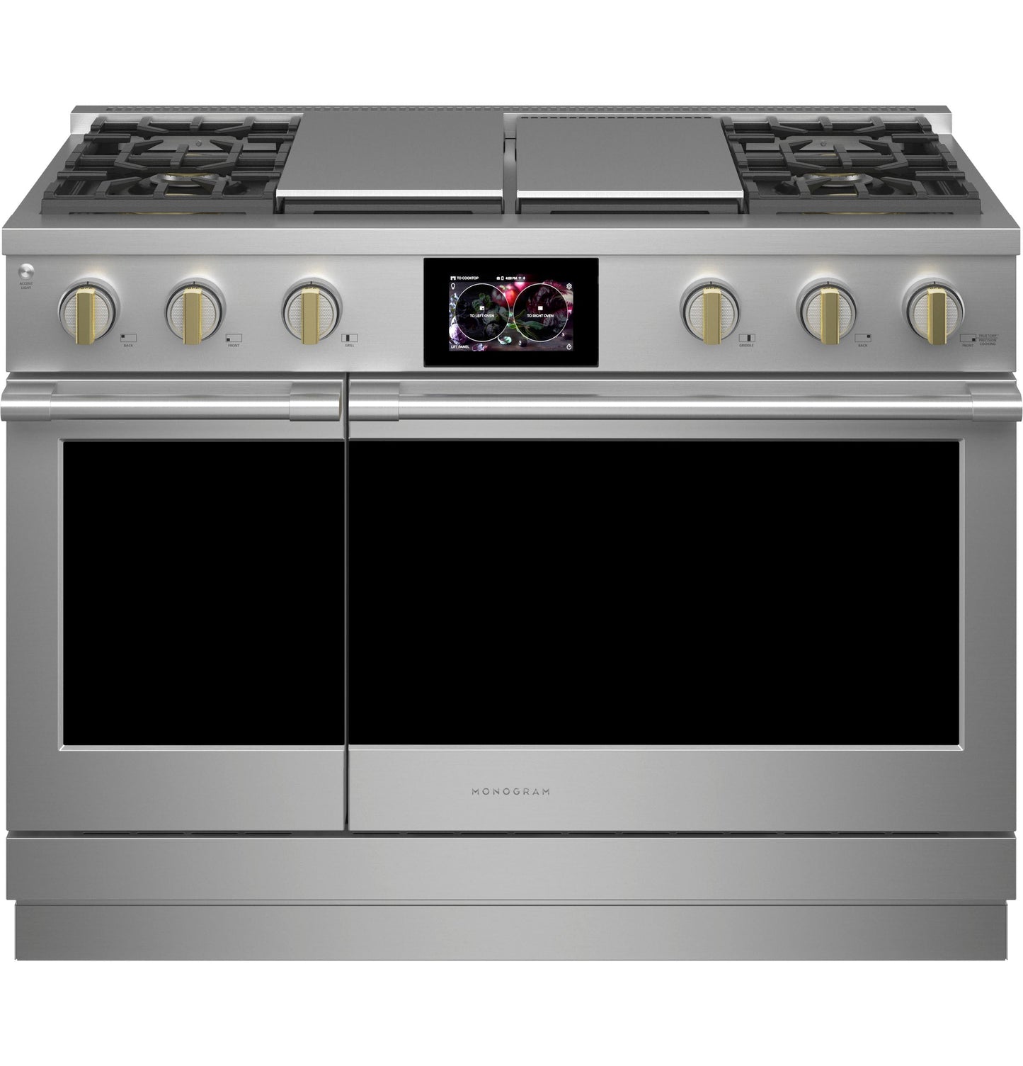 Monogram 48" Dual-Fuel Professional Range with 4 Burners, Grill, and Griddle (Natural Gas)