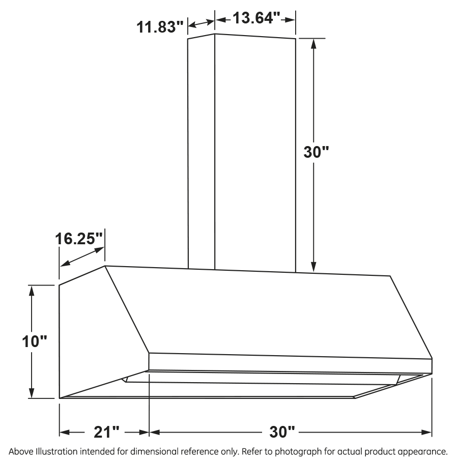 30” Designer Wall Mount Hood w/ Dimmable LED Lighting