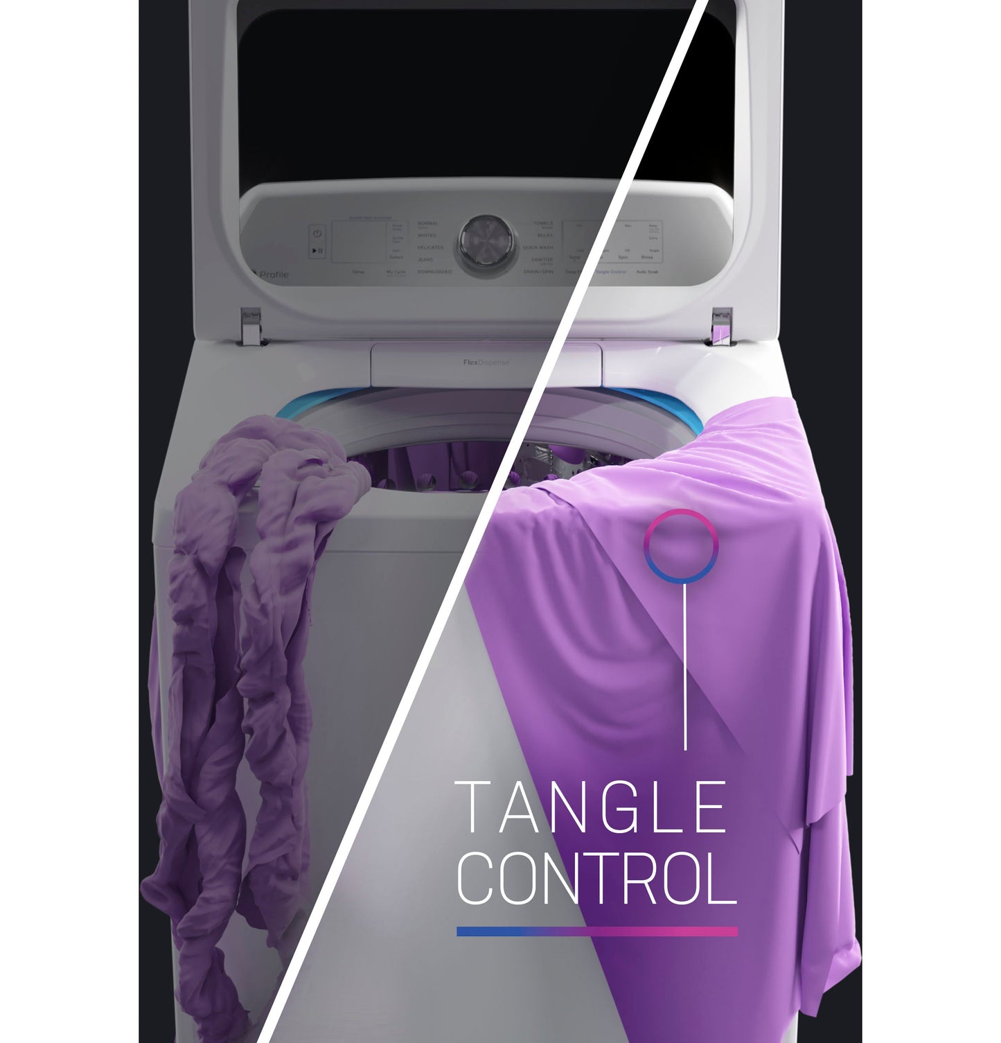 GE Profile™ 5.4 cu. ft. Capacity Washer with Smarter Wash Technology and FlexDispense™