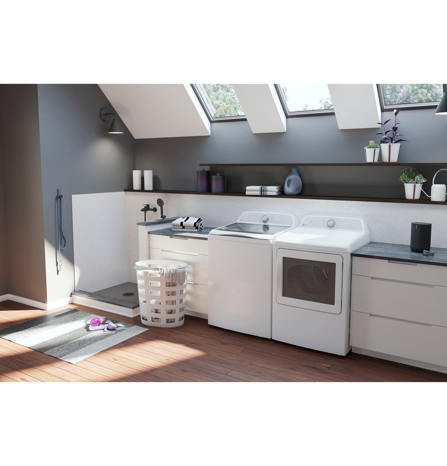 GE Profile™ 5.0 cu. ft. Capacity Washer with Smarter Wash Technology and FlexDispense™