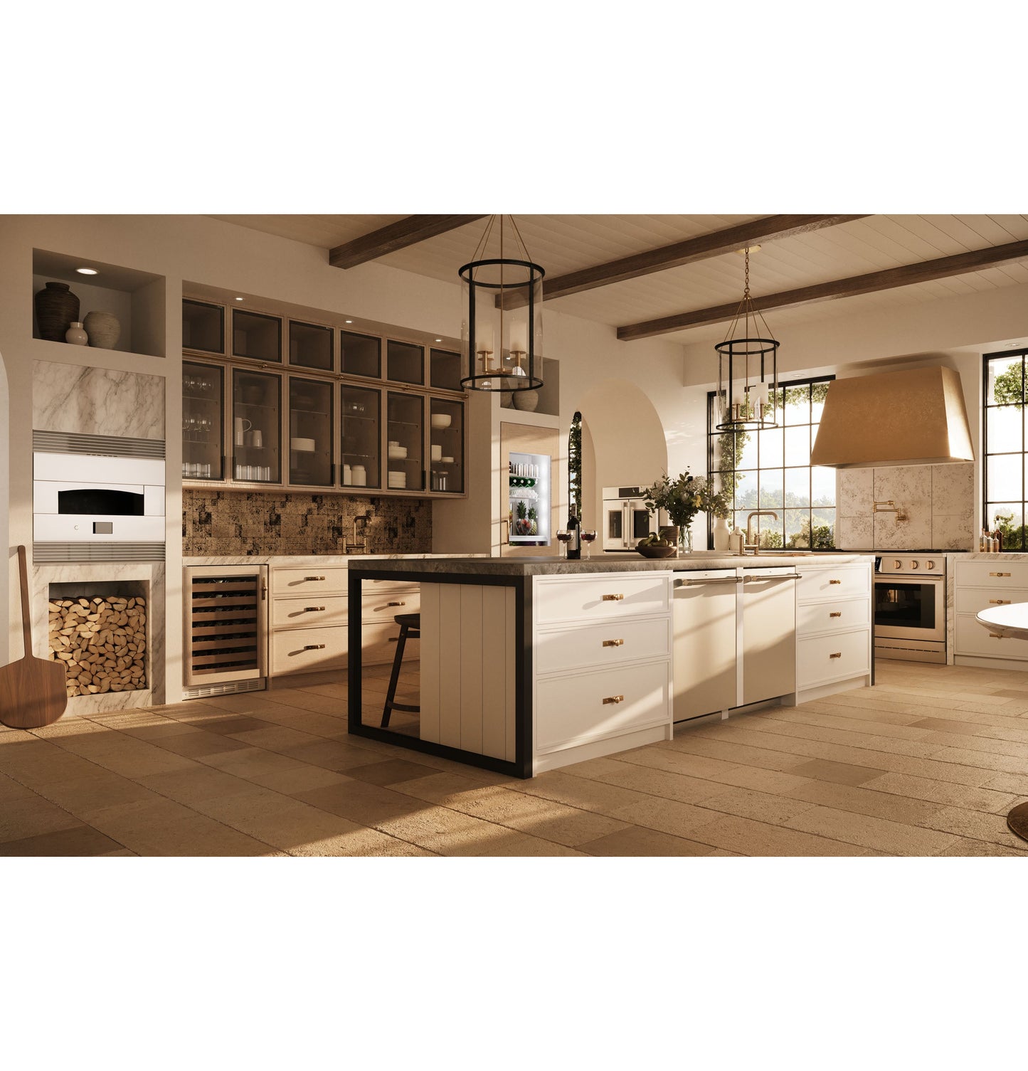 Monogram 30" Integrated Glass-Door Refrigerator for Single or Dual Installation