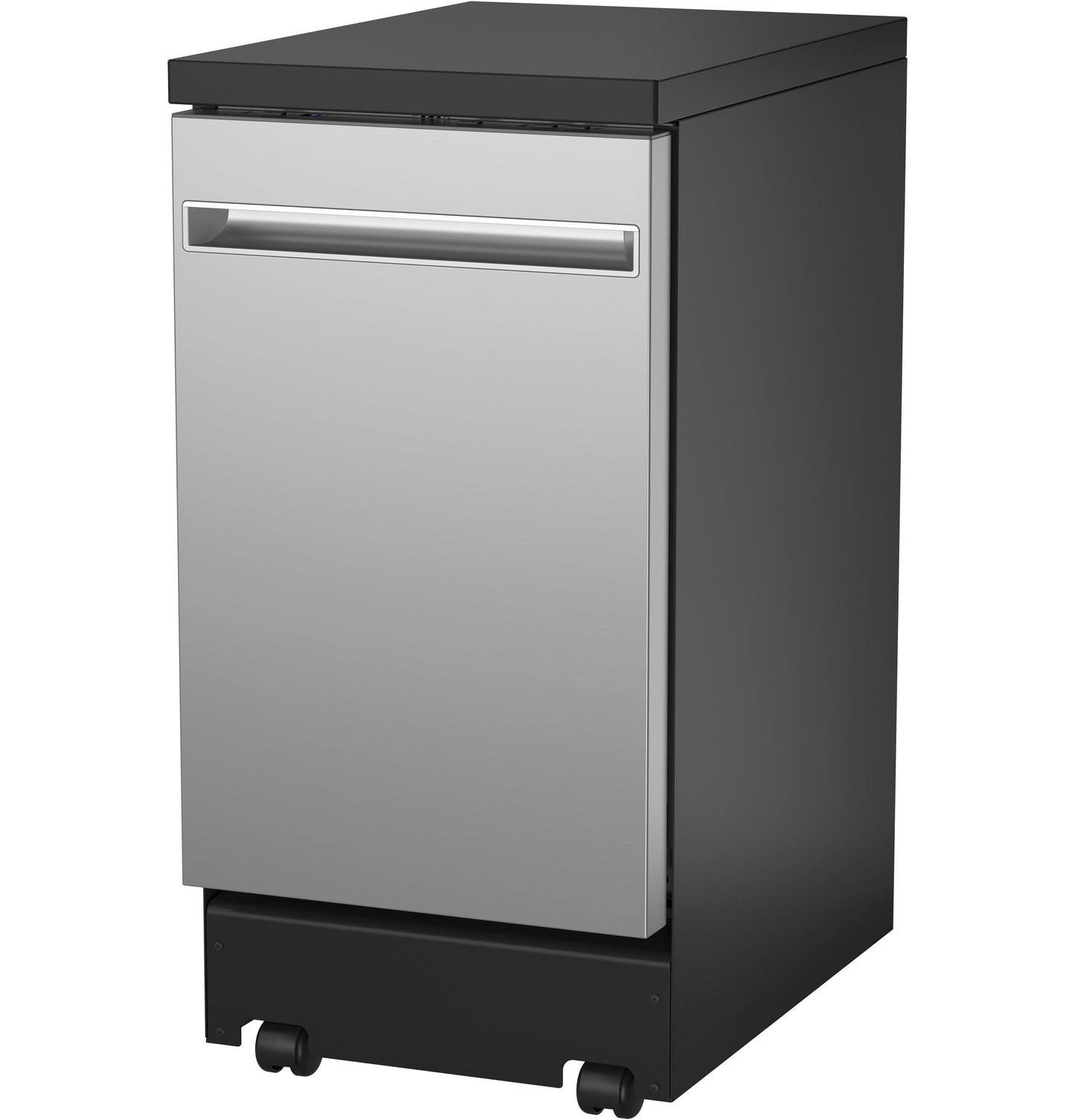 GE® 18" Stainless Steel Interior Portable Dishwasher with Sanitize Cycle