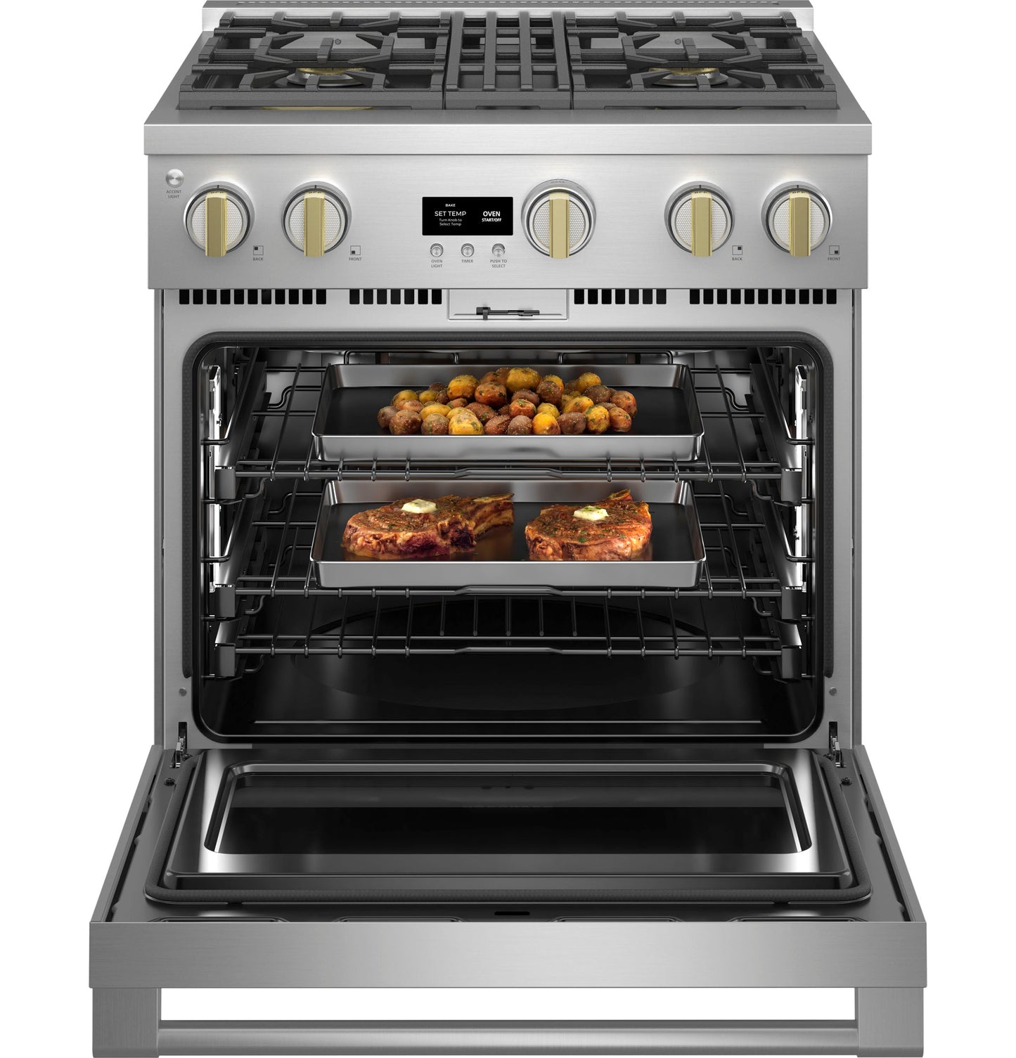 Monogram 30" Dual-Fuel Professional Range with 4 Burners (Natural Gas)