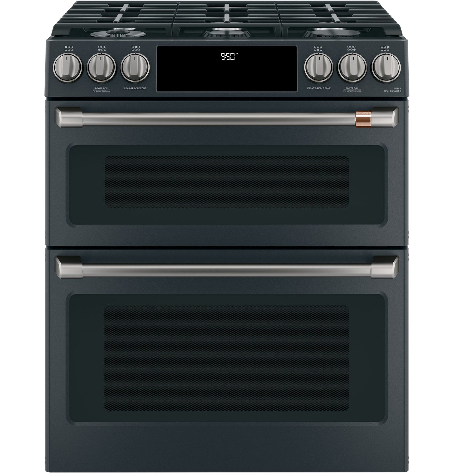Café™ Front Control Gas Knobs and Handles - Brushed Black