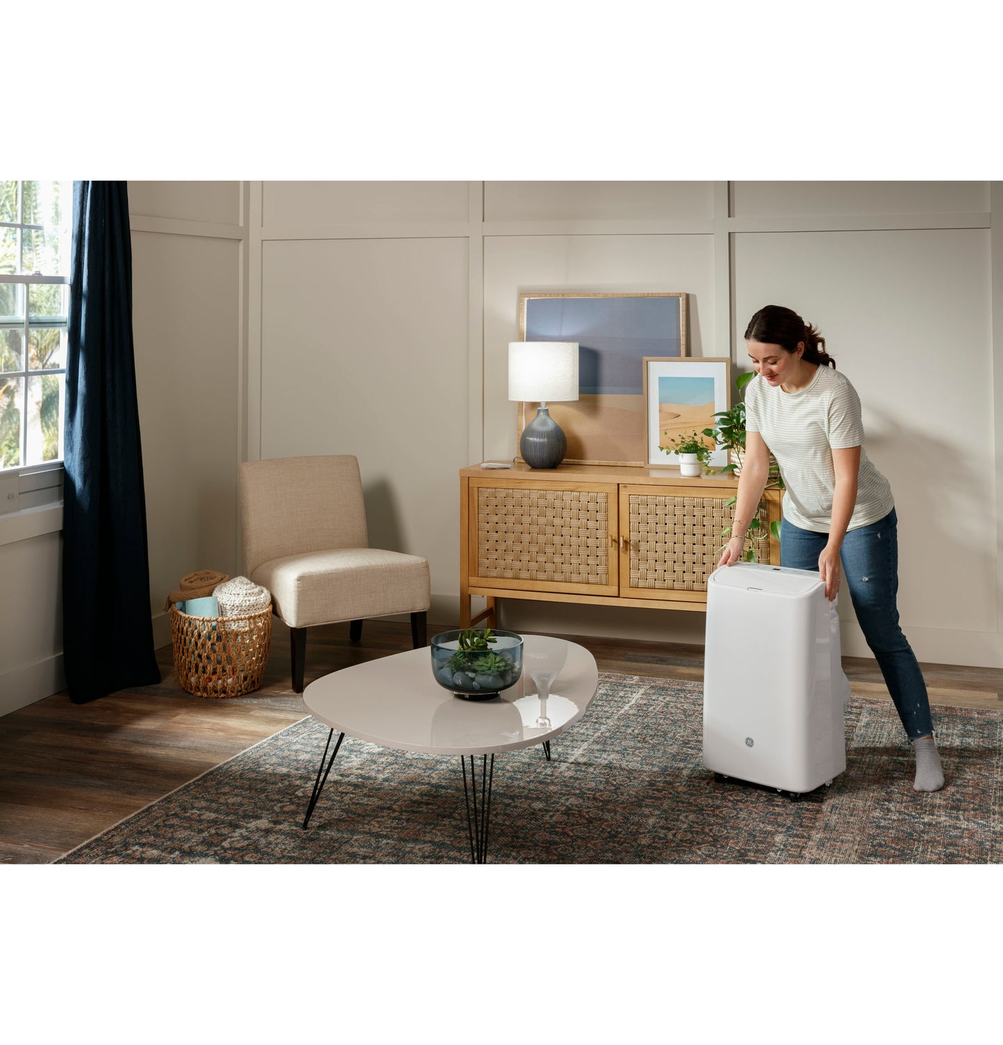 GE® 11,000 BTU Portable Air Conditioner for Medium Rooms up to 450 sq ft. (7,800 BTU SACC)