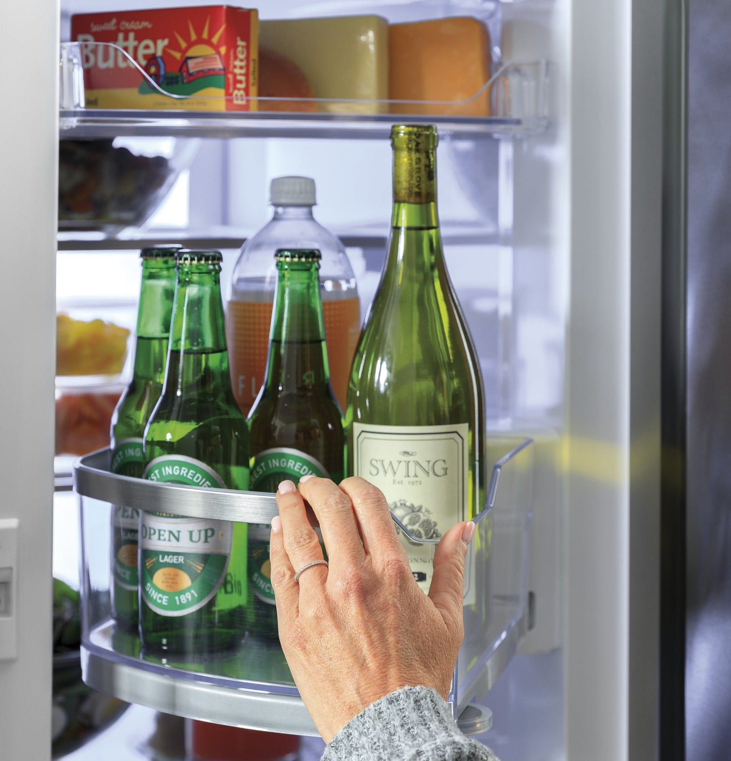 GE Profile™ 27.9 Cu. Ft. Smart Fingerprint Resistant 4-Door French-Door Refrigerator with Door In Door