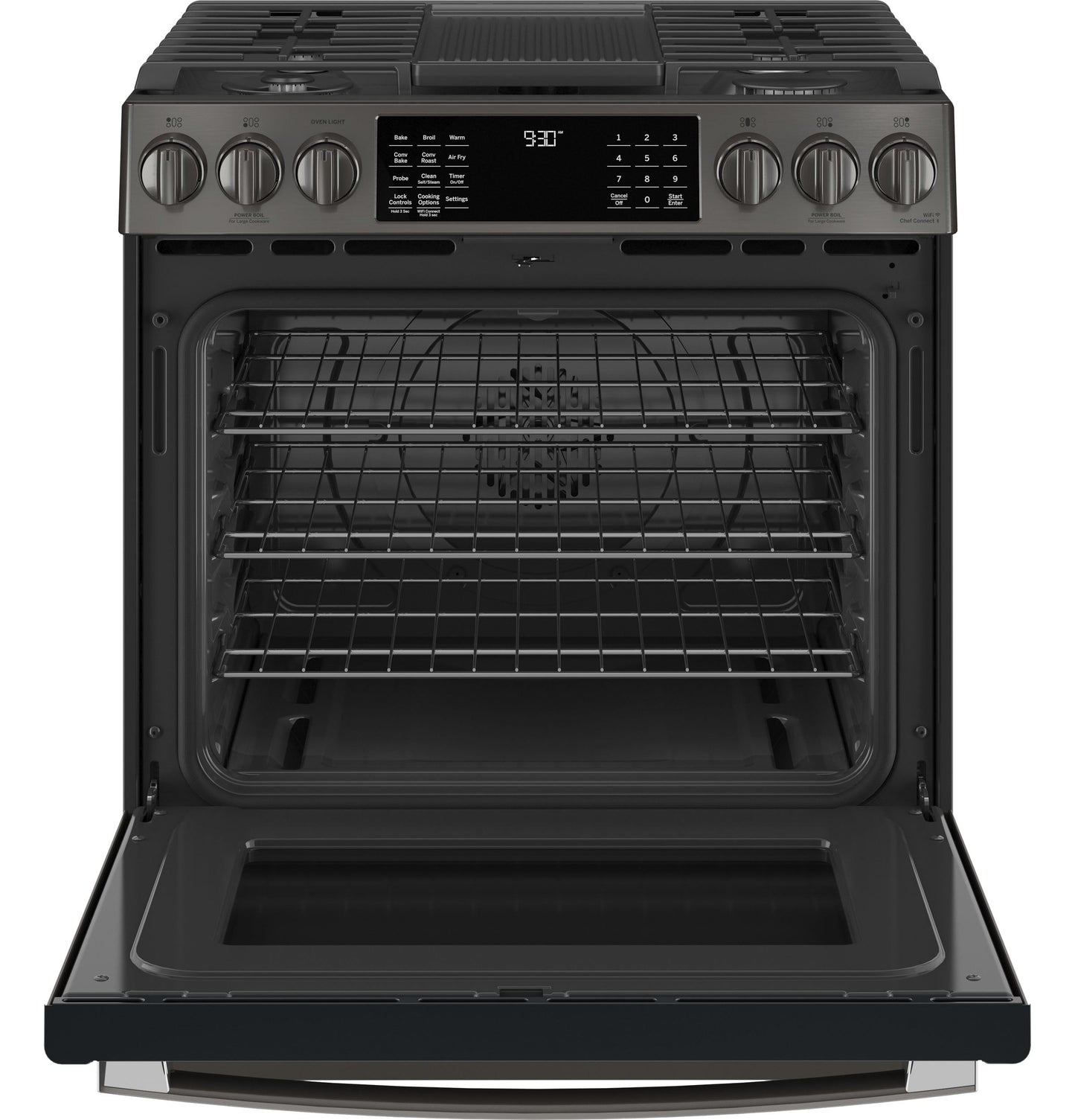 GE Profile™ 30" Smart Slide-In Front-Control Gas Range with No Preheat Air Fry