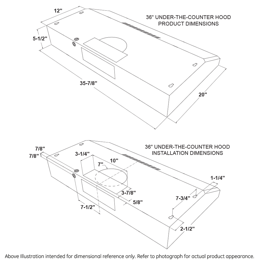 GE Profile™ 36" Under The Cabinet Hood