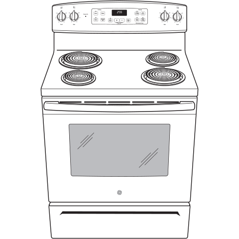GE® 30" Free-Standing Self-Clean Electric Range