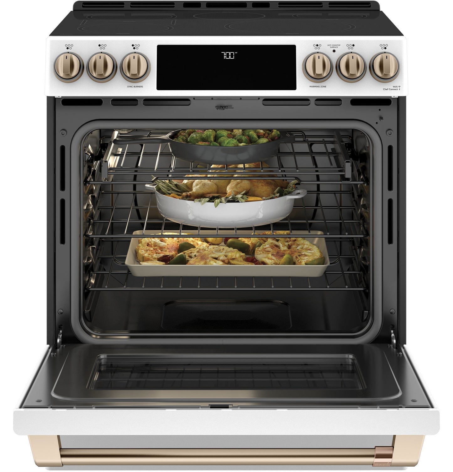 Café™ 30" Smart Slide-In, Front-Control, Radiant and Convection Range