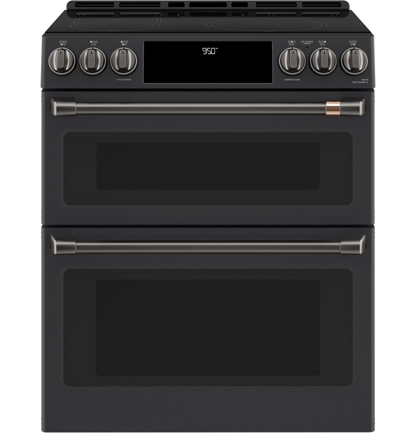 Café™ Front Control Induction Knobs and Handles - Brushed Black