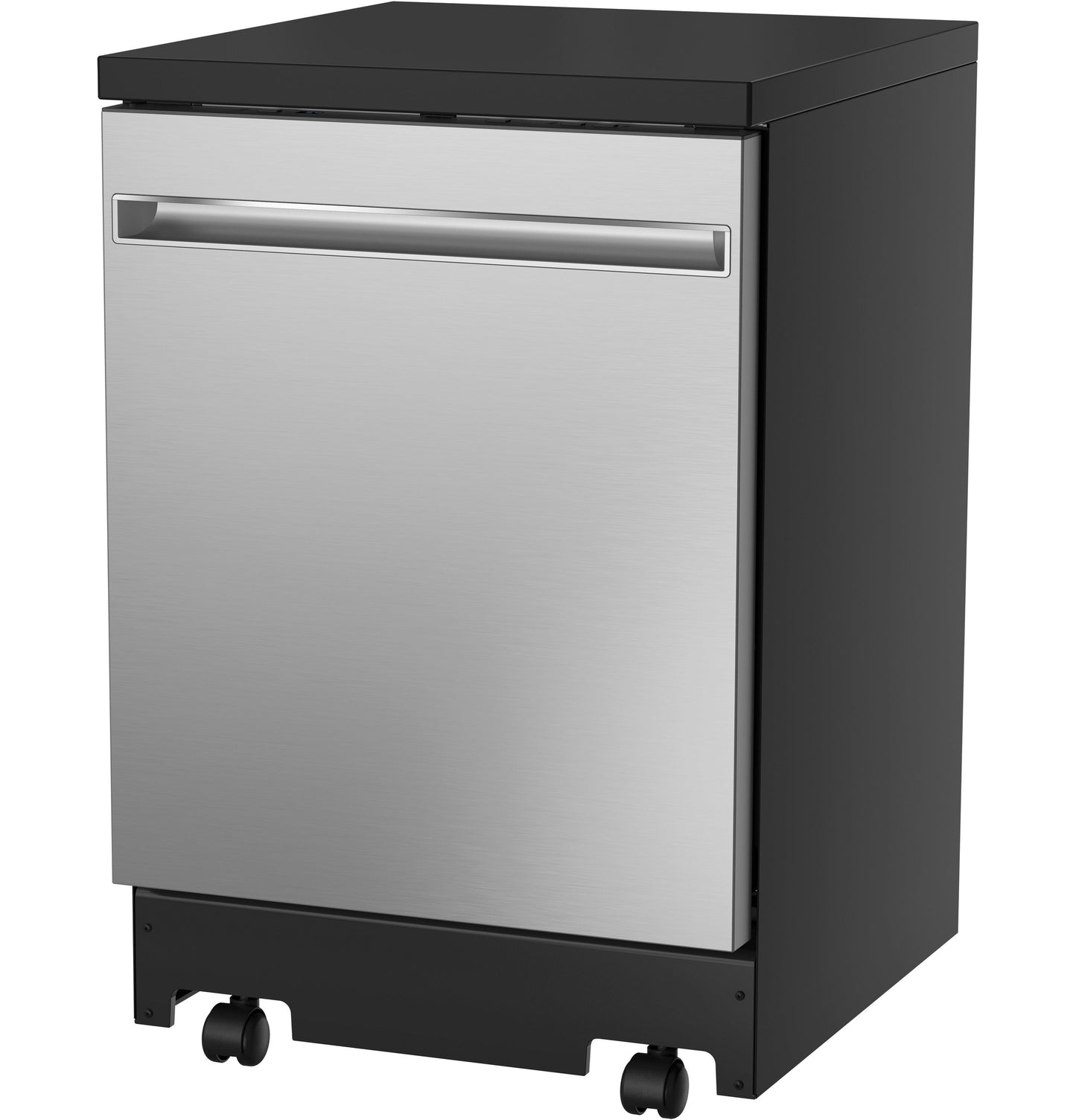 GE® 24" Stainless Steel Interior Portable Dishwasher with Sanitize Cycle