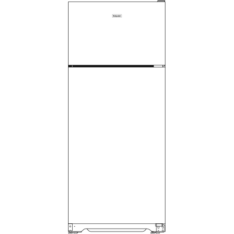 Hotpoint® 17.5 Cu. Ft. Recessed Handle Top-Freezer Refrigerator