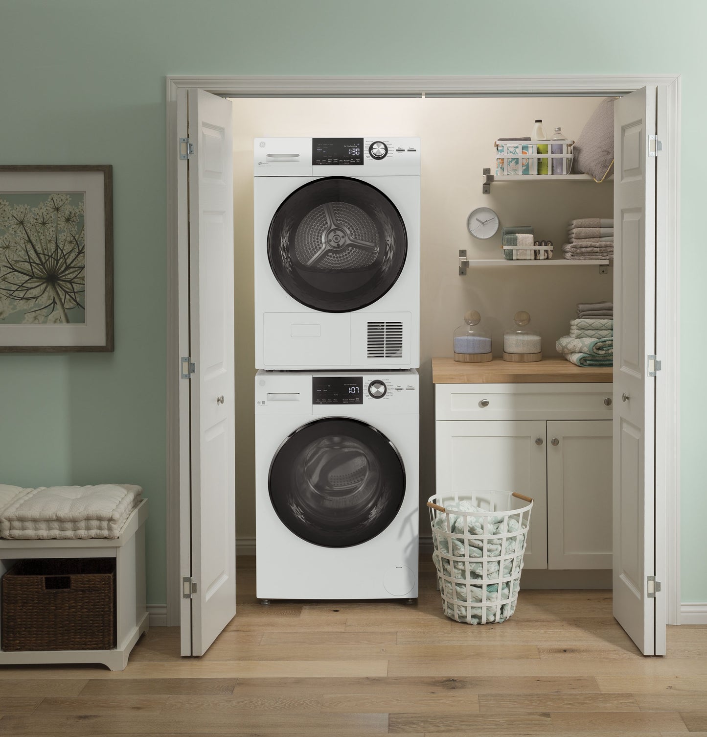 GE® 24" 2.4 Cu. Ft. ENERGY STAR® Front Load Washer with Steam