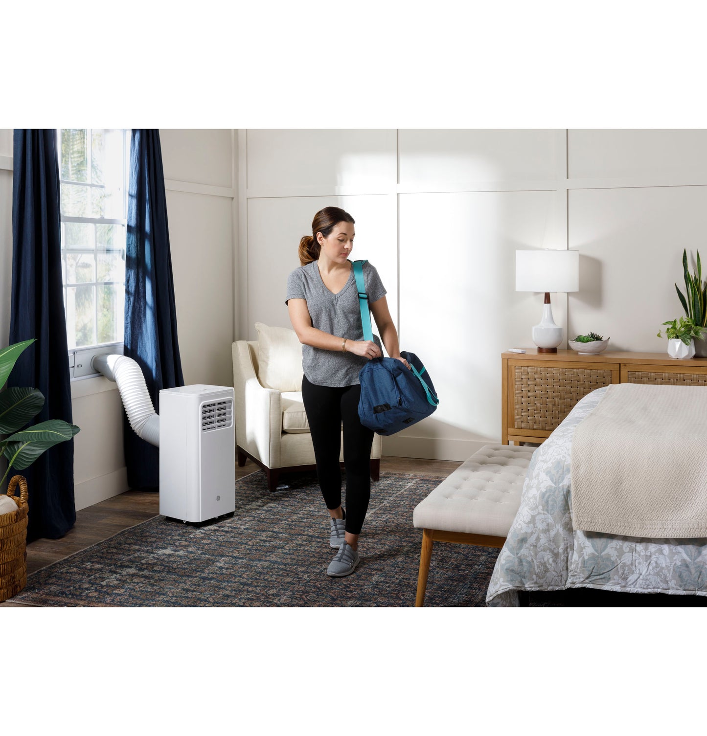 GE® 8,000 BTU Portable Air Conditioner for Small Rooms up to 150 sq ft. (5,300 BTU SACC)