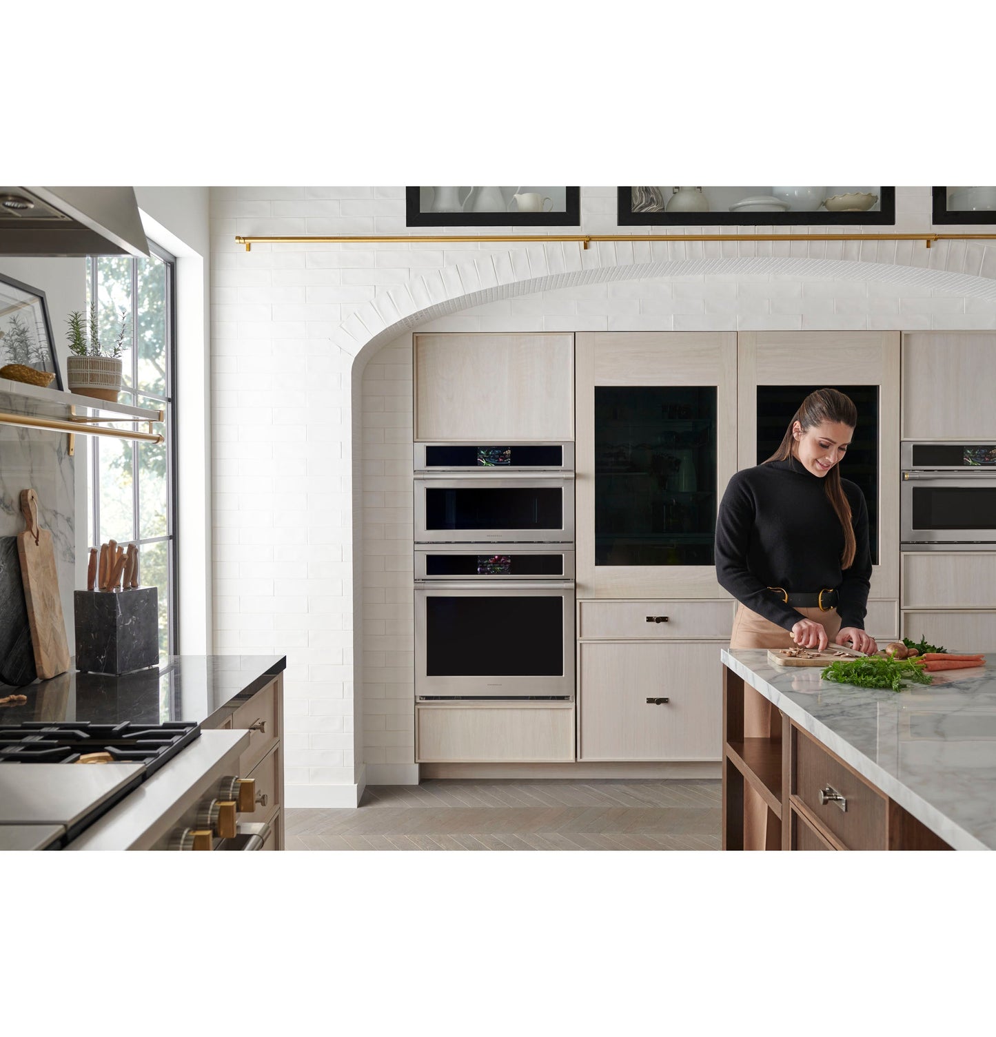 Monogram 30" Integrated Glass-Door Refrigerator for Single or Dual Installation