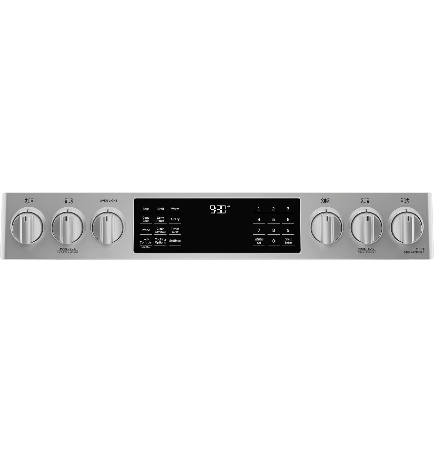 GE Profile™ 30" Smart Dual Fuel Slide-In Front-Control Fingerprint Resistant Range