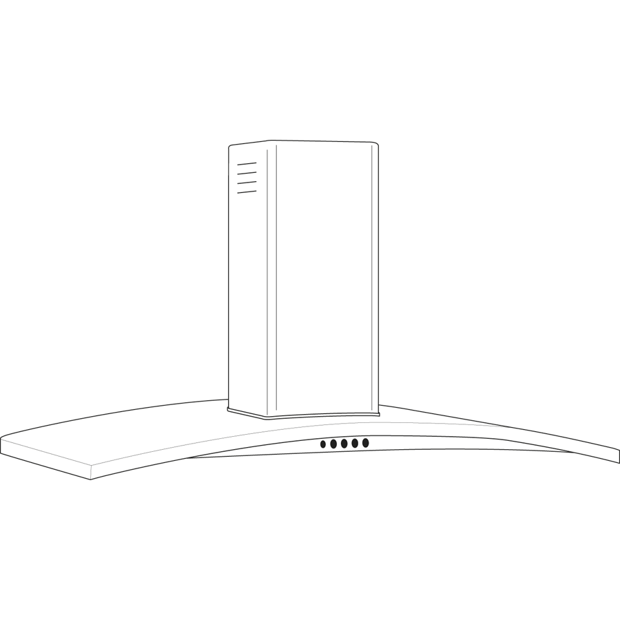 36" Island-Mount Chimney Hood