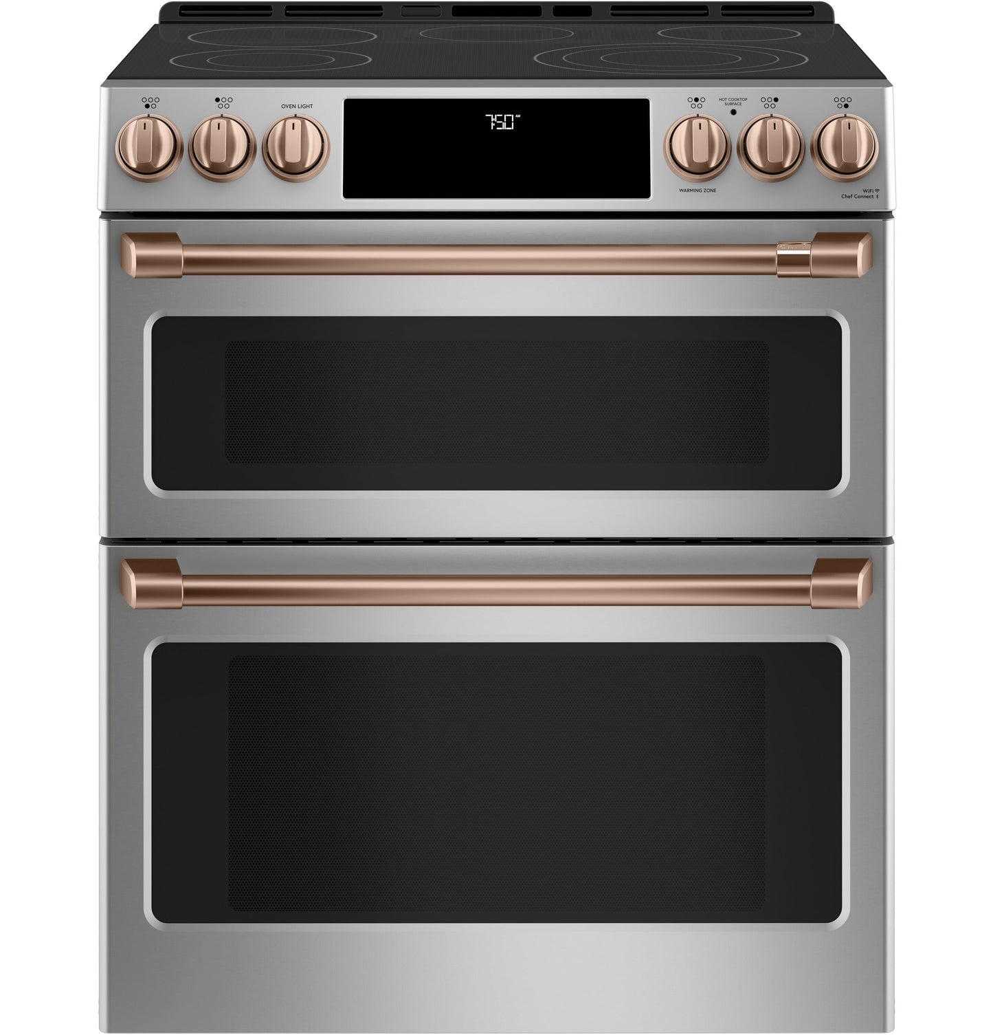 Café™ Front Control Electric Knobs and Handles - Brushed Copper