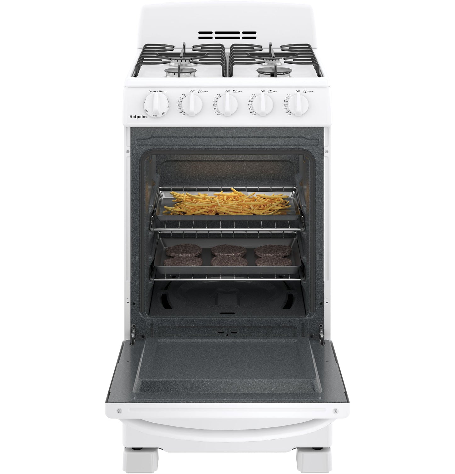 Hotpoint® 20" Front-Control Free-Standing Gas Range with Sealed Burners