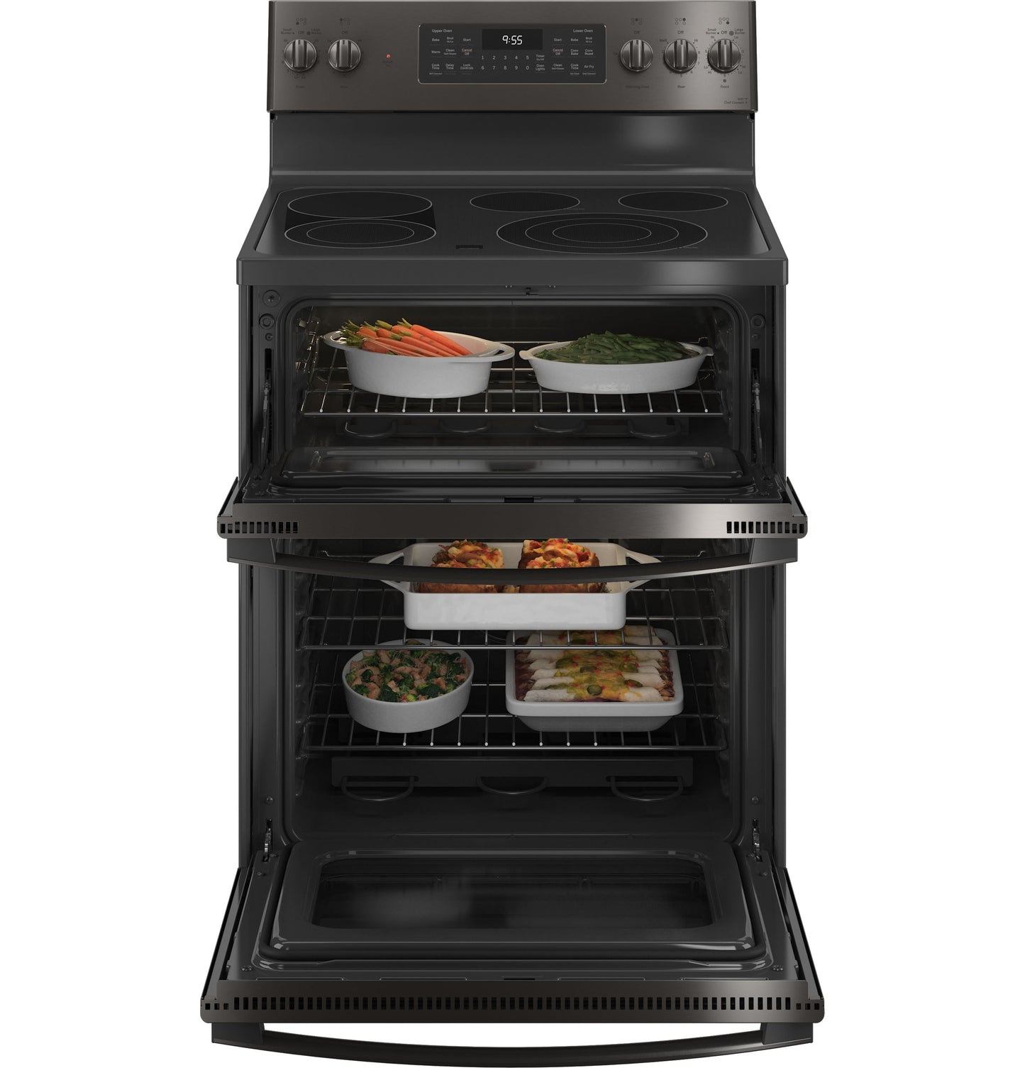 GE Profile™ 30" Smart Free-Standing Electric Double Oven Convection Range with No Preheat Air Fry