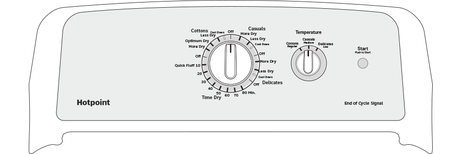Hotpoint® 6.2 cu. ft. Capacity aluminized alloy Gas Dryer