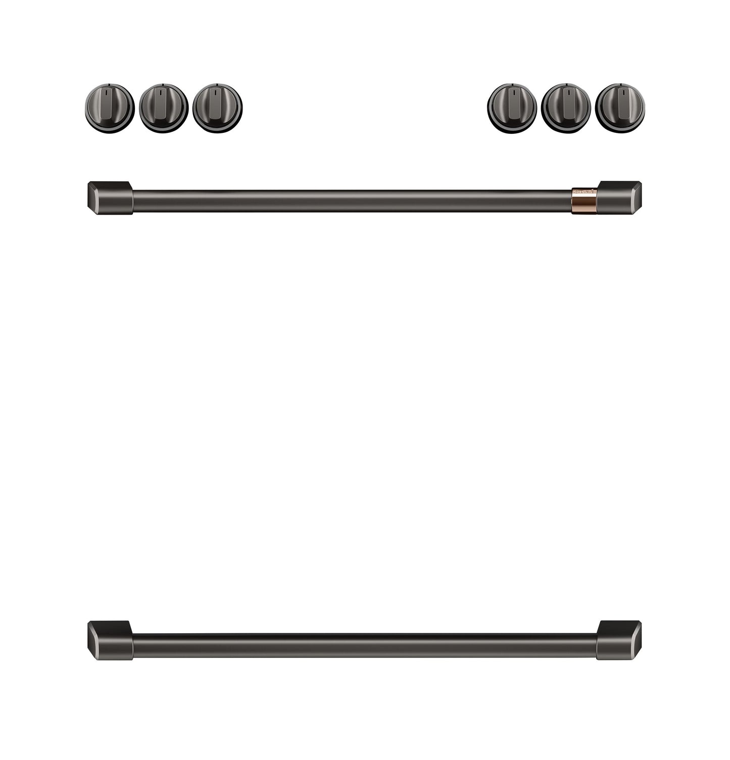 Café™ Front Control Induction Knobs and Handles - Brushed Black