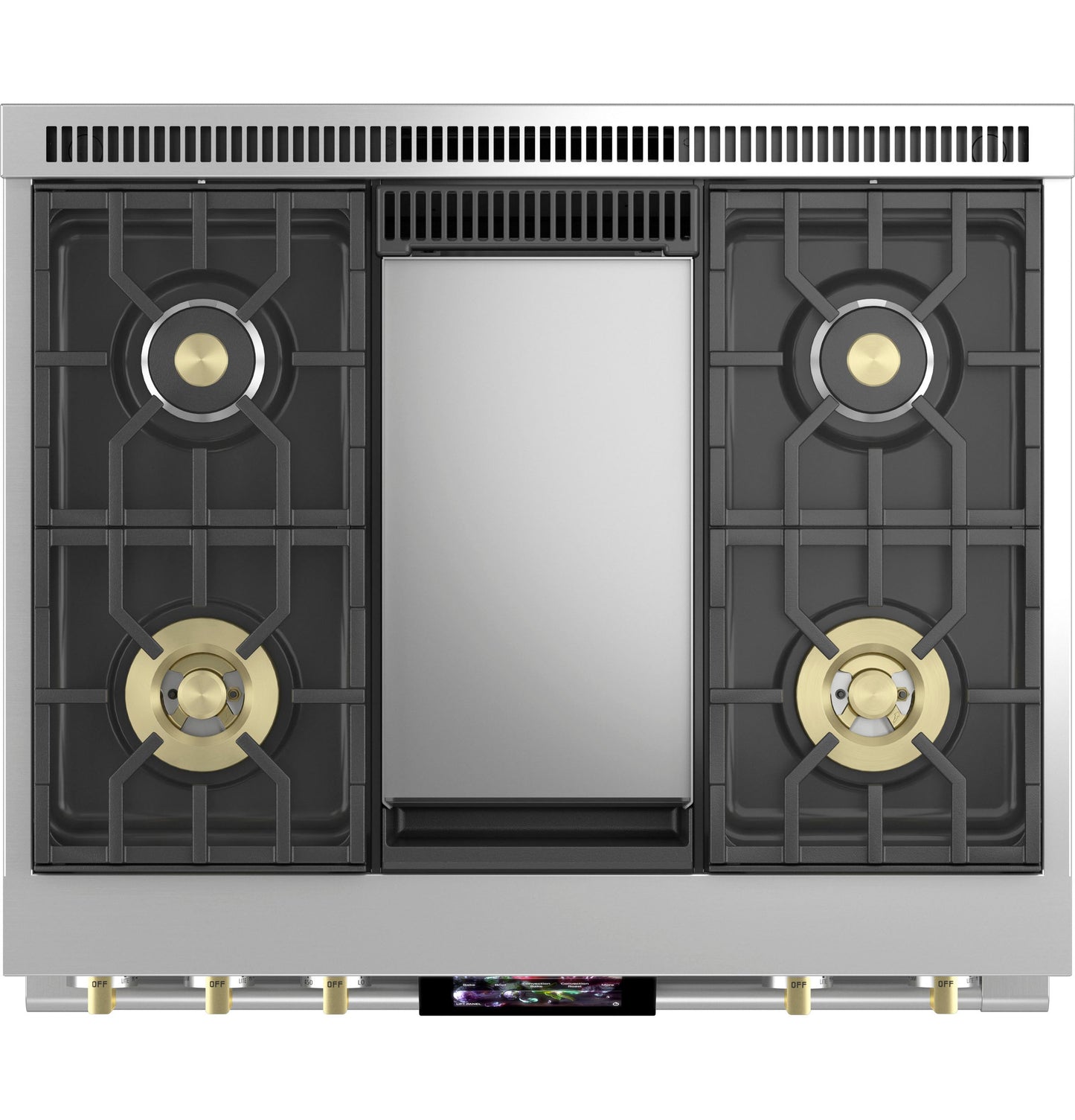 Monogram 36" Dual-Fuel Professional Range with 4 Burners and Griddle (Natural Gas)