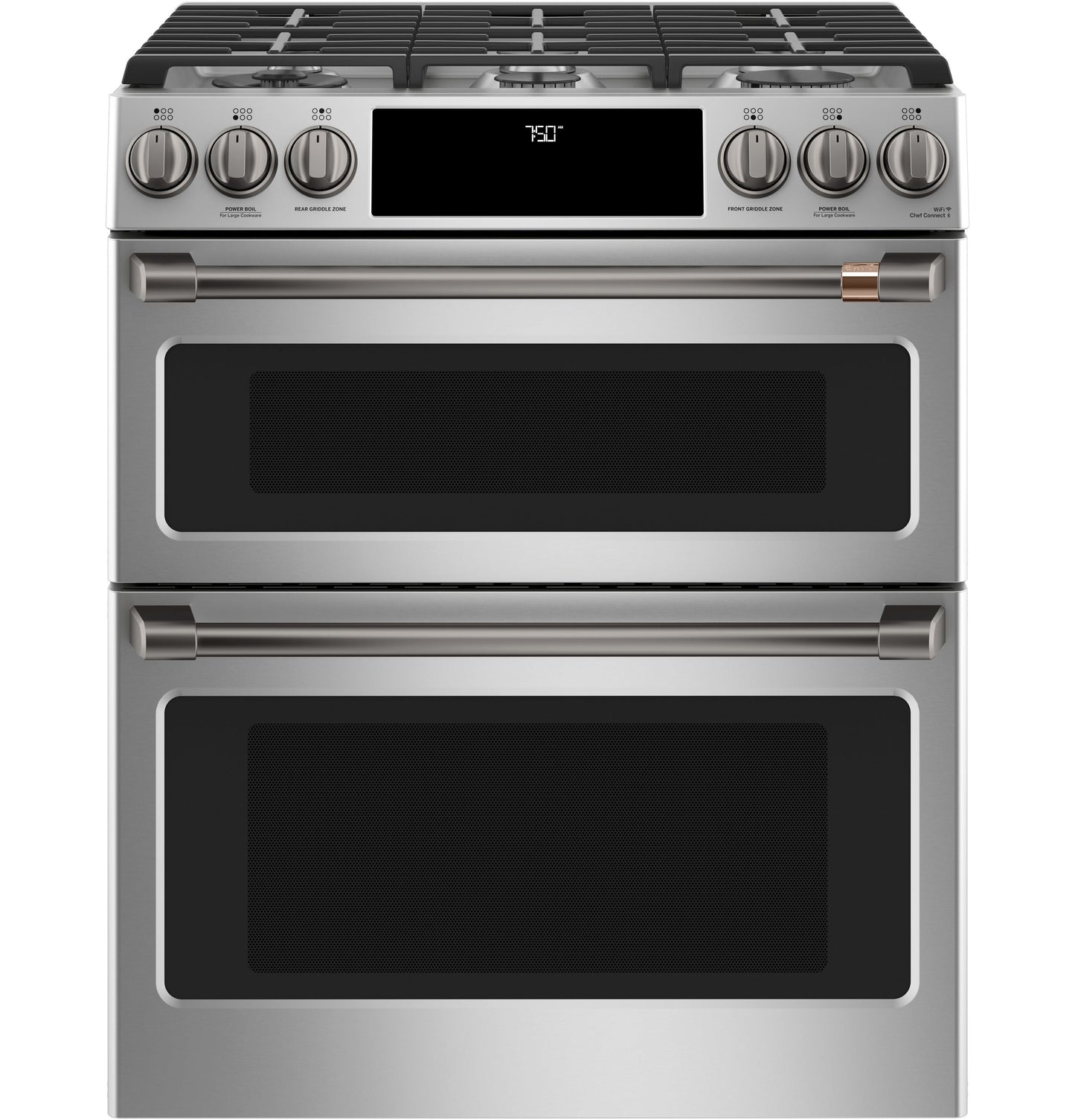Café™ Front Control Gas Knobs and Handles - Brushed Black