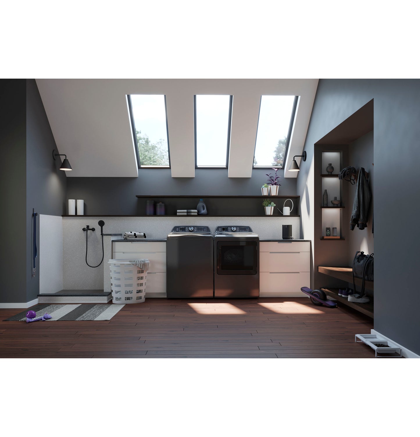 GE Profile™ 5.3 cu. ft. Capacity Washer with Smarter Wash Technology and FlexDispense™