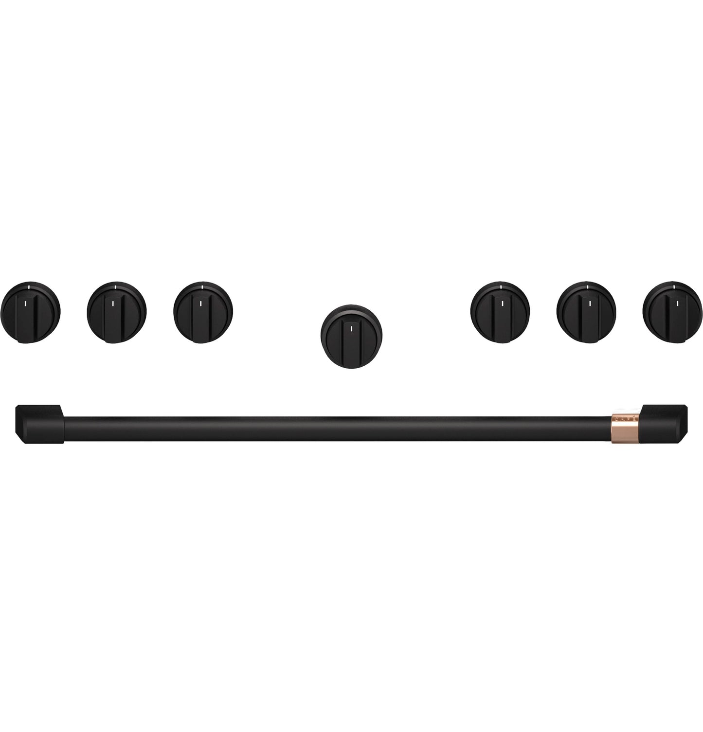 Café™ 36" Flat Black Handle & Knob Set for Pro Range and Rangetop