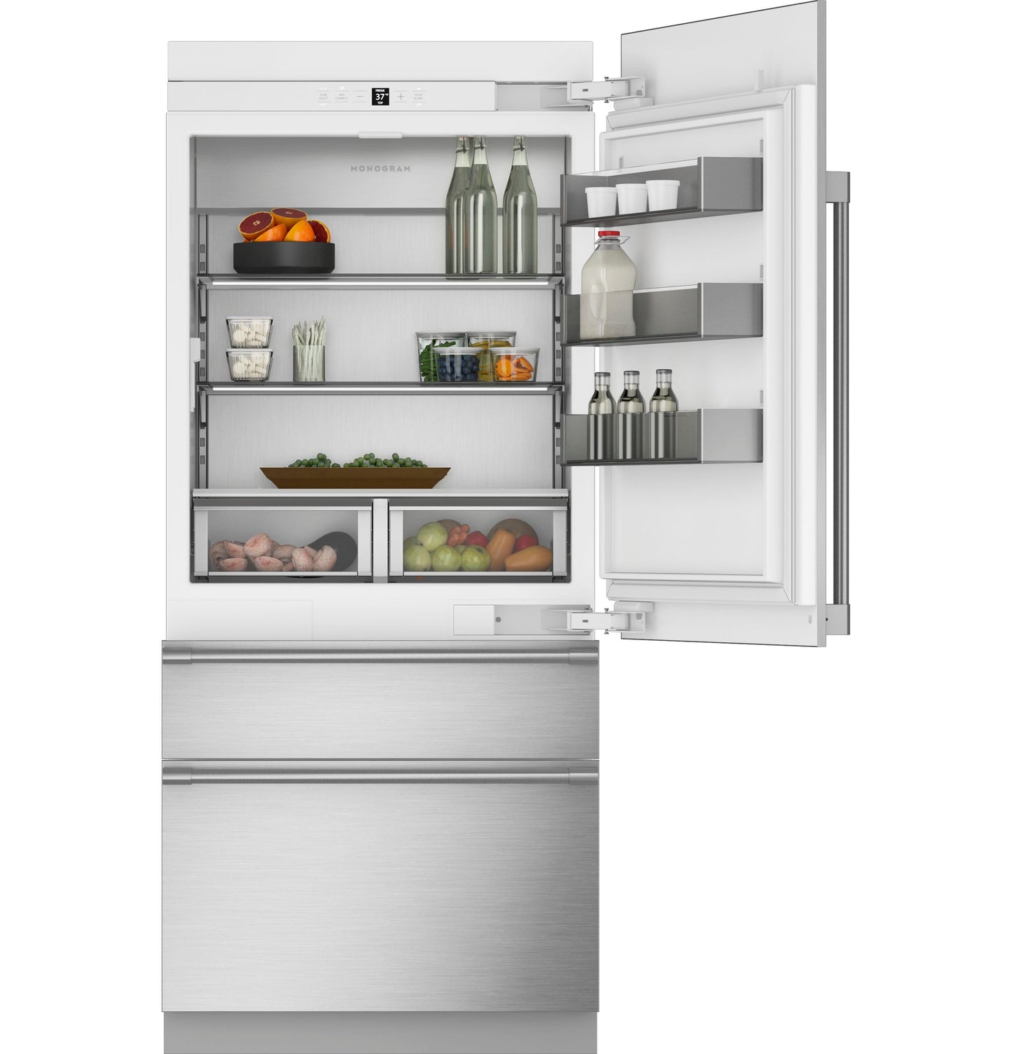 Monogram 36" Integrated Bottom-Freezer Refrigerator