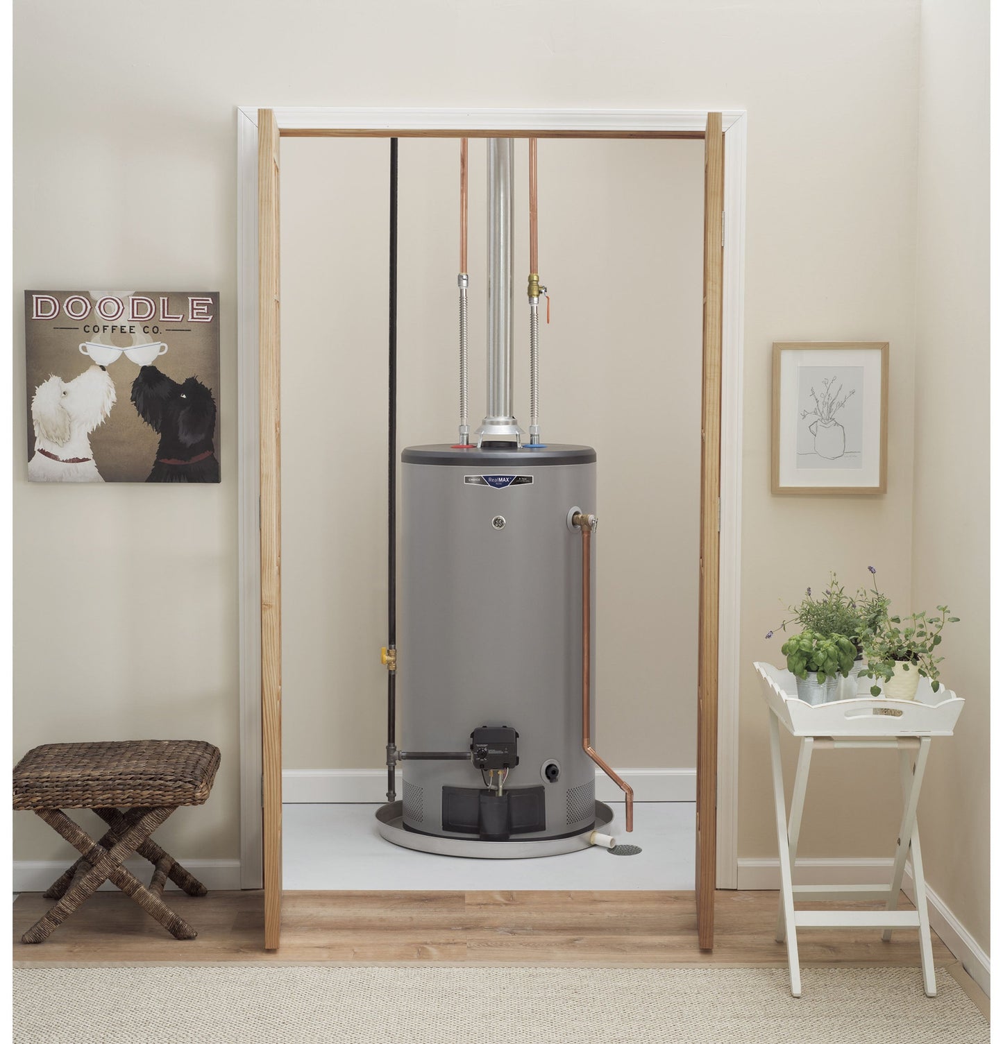 GE RealMAX Choice 50-Gallon Short Natural Gas Atmospheric Water Heater