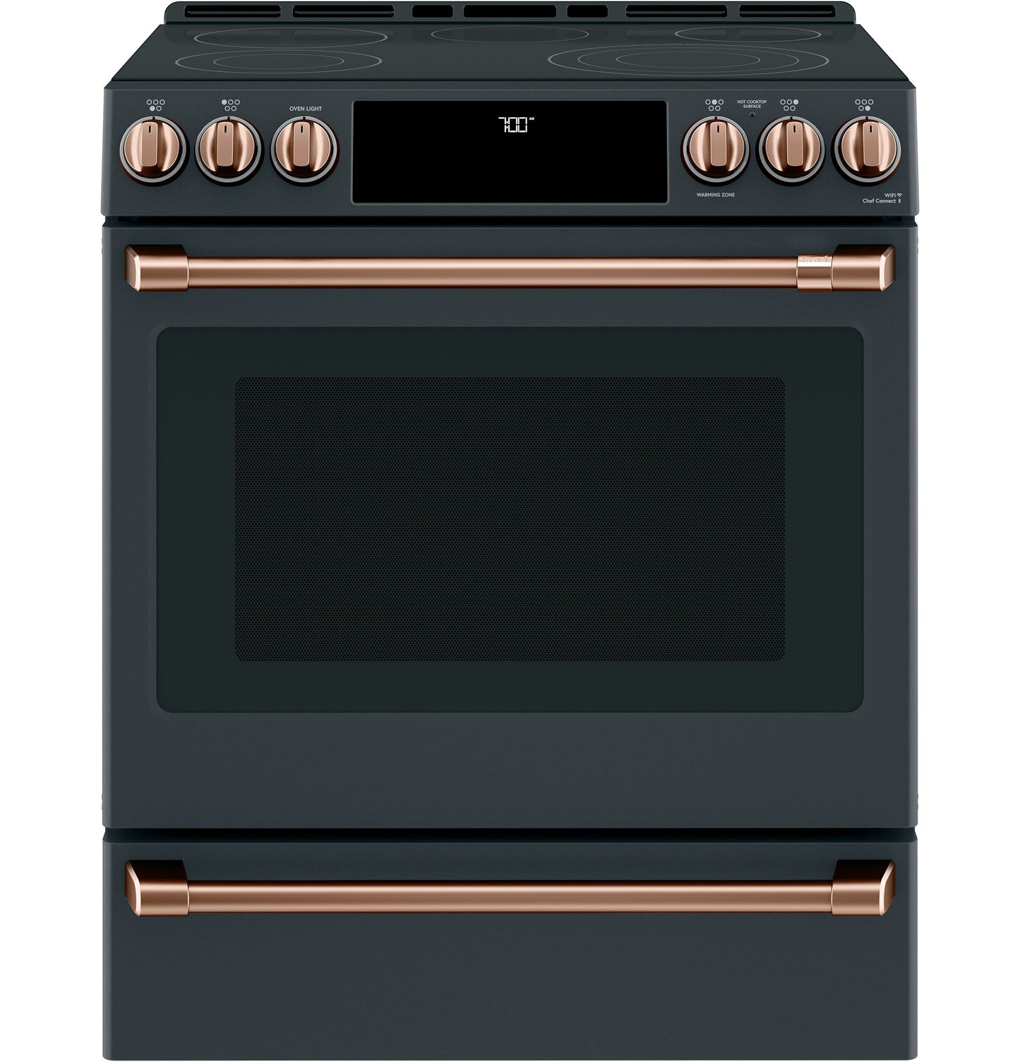 Café™ Front Control Electric Knobs and Handles - Brushed Copper