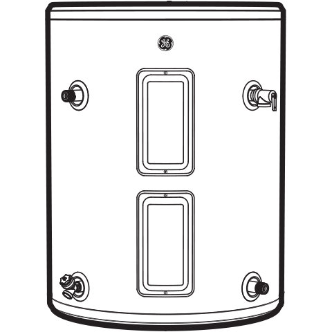 GE® 26 Gallon Side Port Lowboy Electric Water Heater