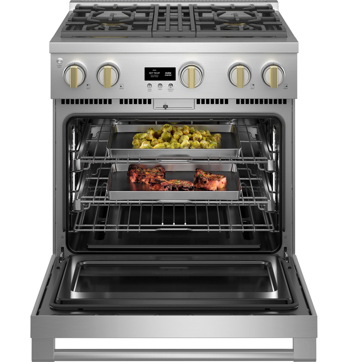 Monogram 30" All Gas Professional Range with 4 Burners (Natural Gas)