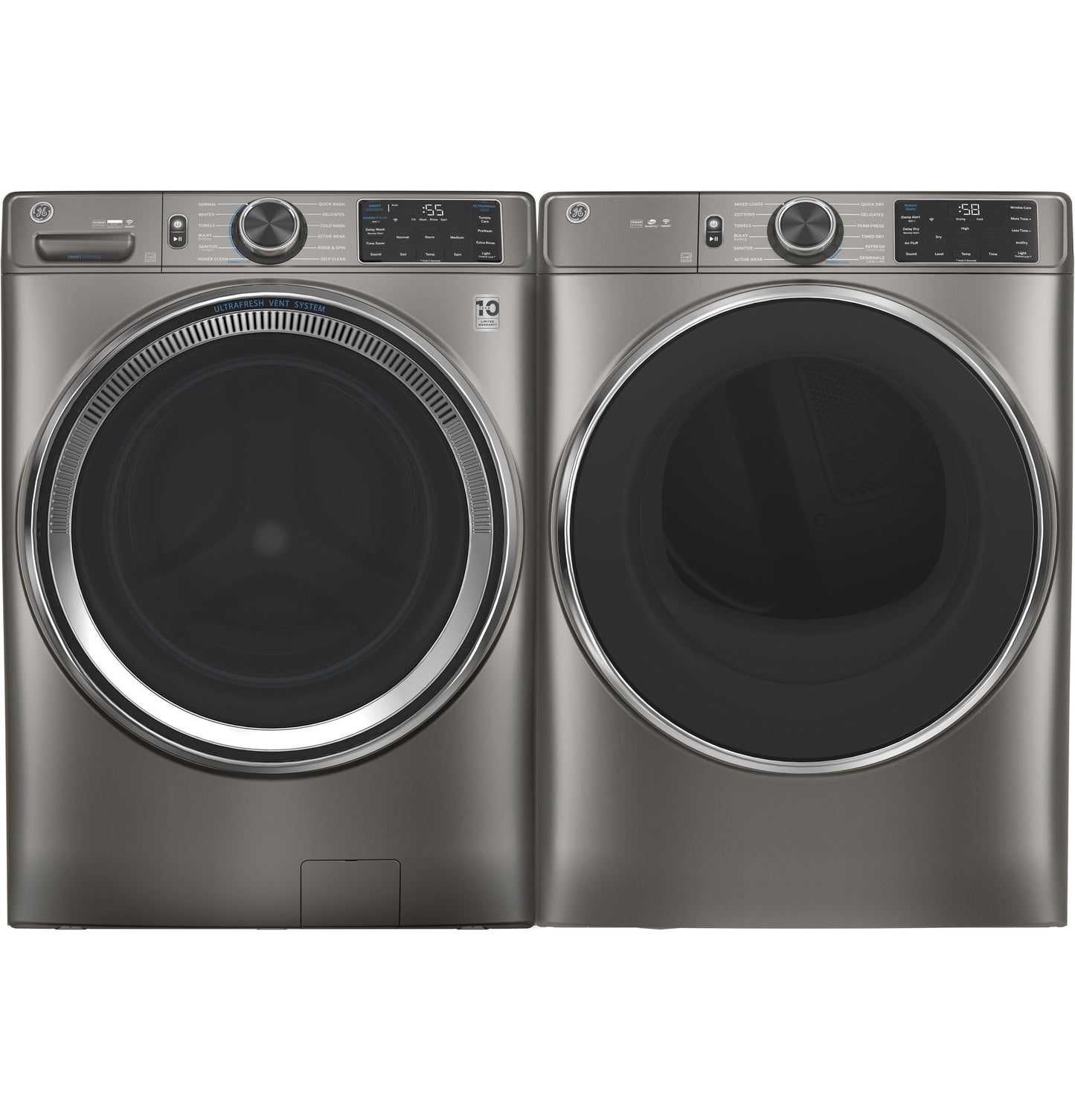 GE® ENERGY STAR® 7.8 cu. ft. Capacity Smart Front Load Gas Dryer with Steam and Sanitize Cycle