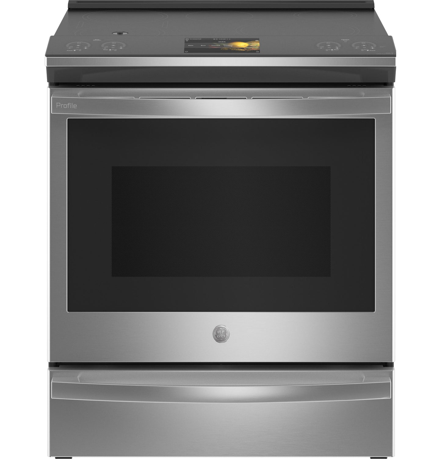 GE Profile™ 30" Smart Slide-In Front-Control Induction Fingerprint Resistant Range with In Oven Camera