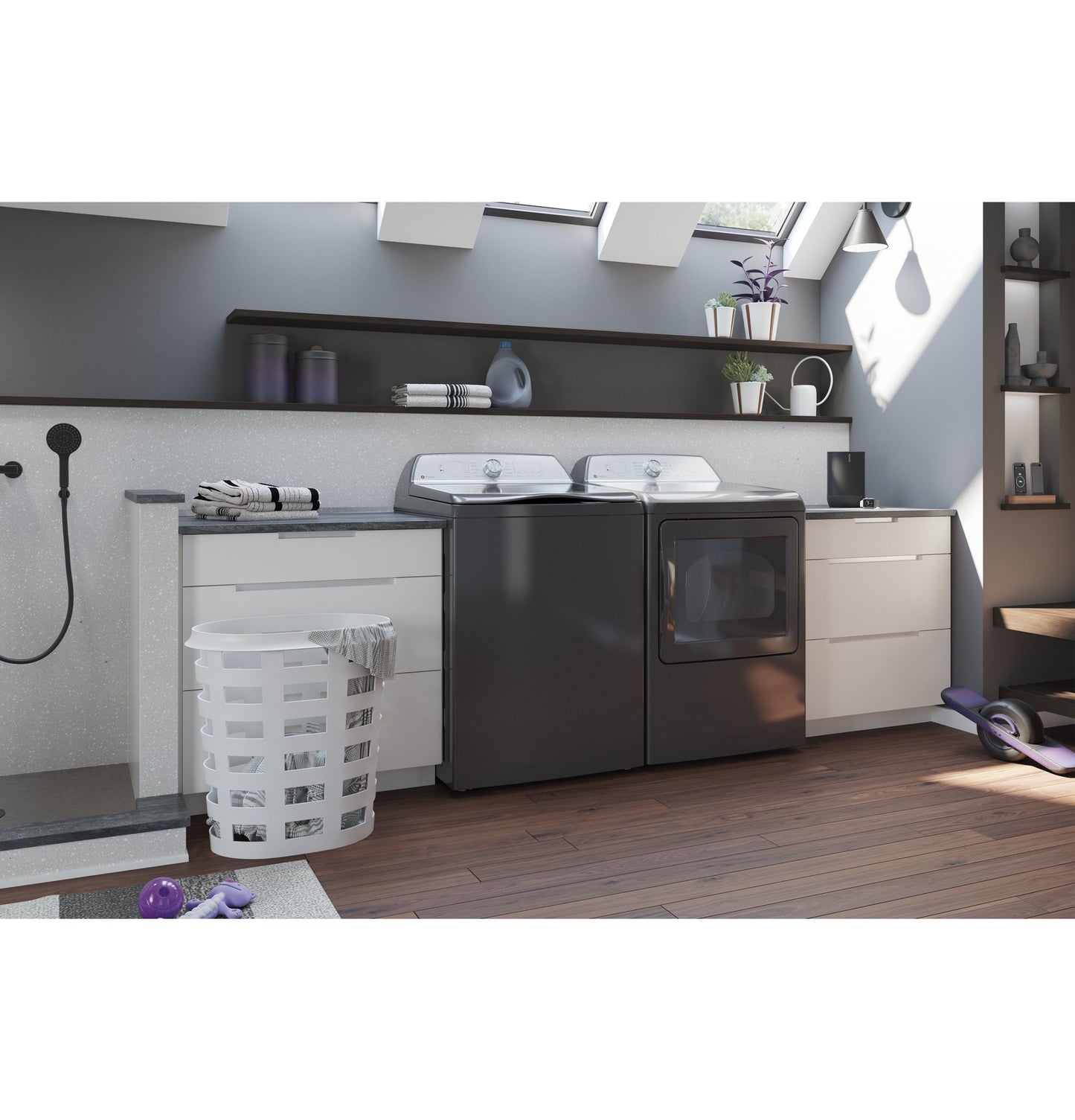 GE Profile™ 4.9 cu. ft. Capacity Washer with Smarter Wash Technology and FlexDispense™