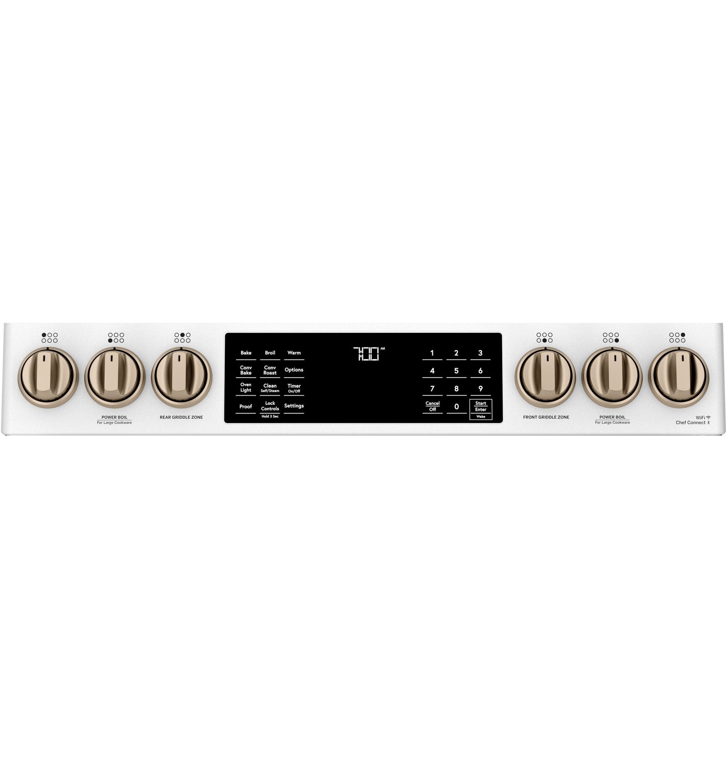 Café™ 30" Smart Slide-In, Front-Control, Gas Range with Convection Oven