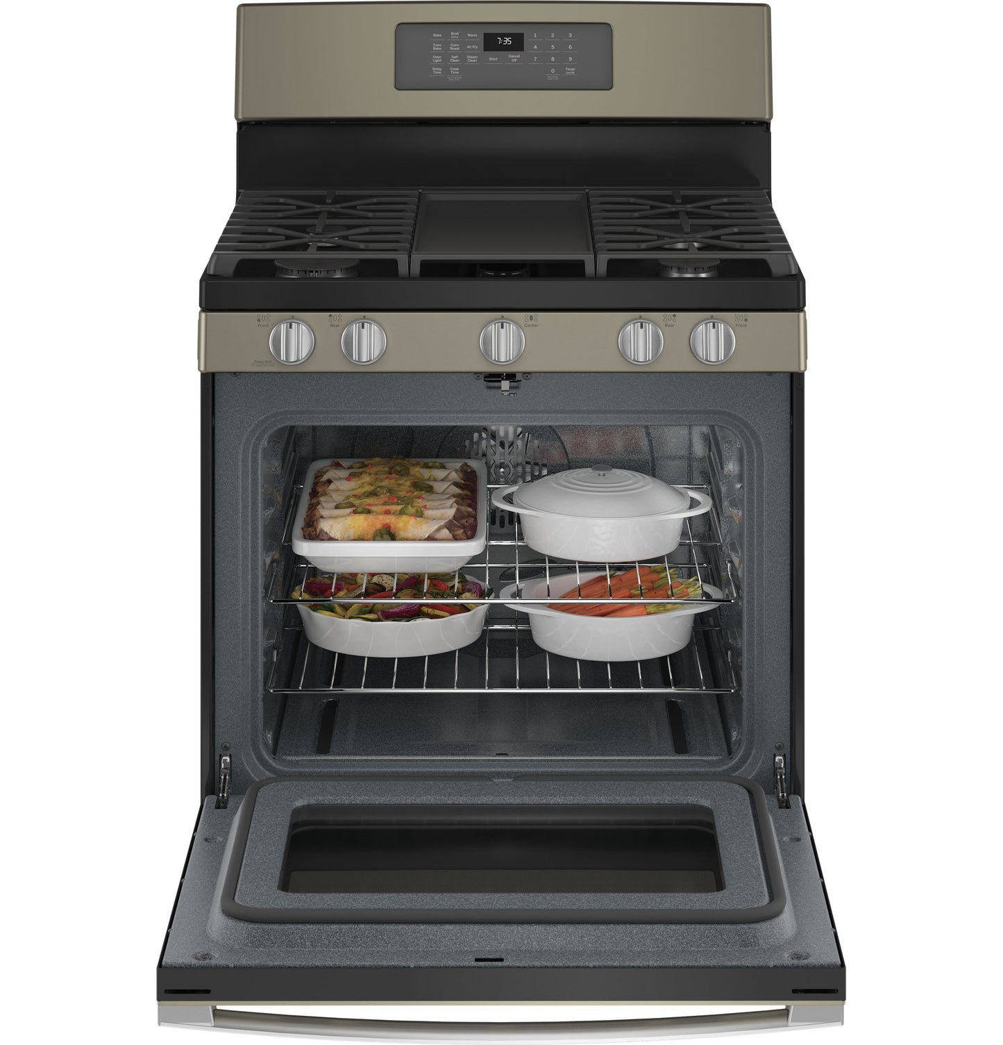 GE® 30" Free-Standing Gas Convection Range with No Preheat Air Fry