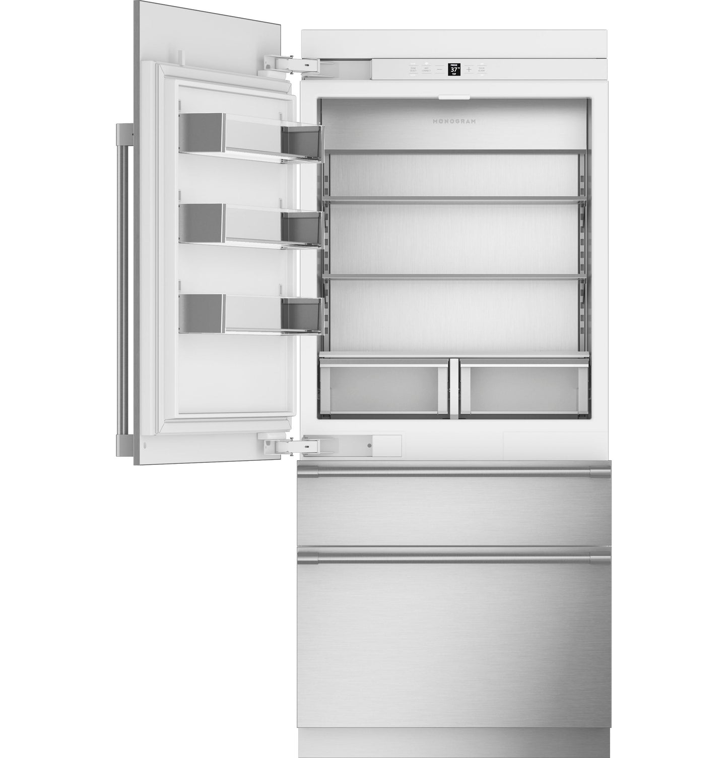 Monogram 36" Integrated Bottom-Freezer Refrigerator