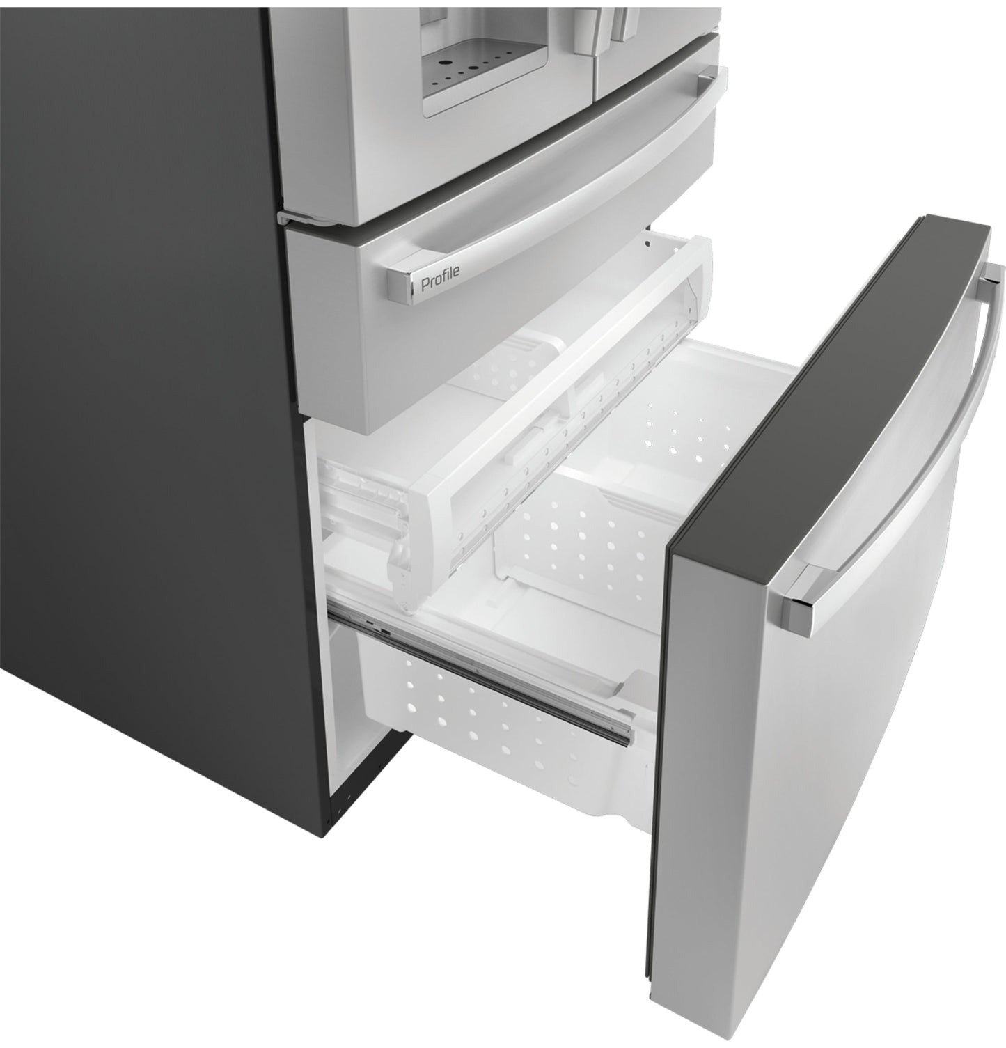 GE Profile™ 27.9 Cu. Ft. Smart Fingerprint Resistant 4-Door French-Door Refrigerator with Door In Door