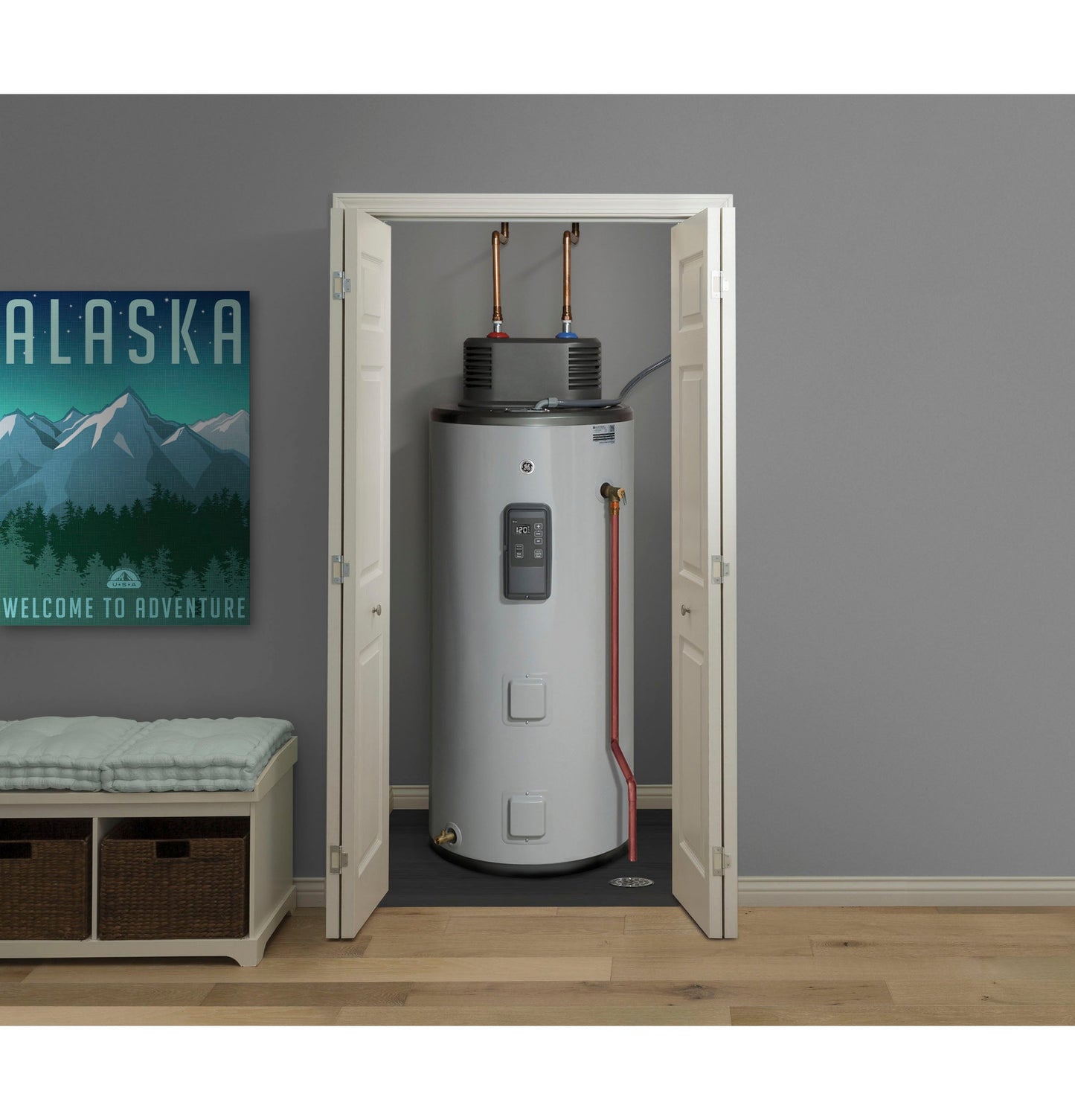 GE® Smart 50 Gallon Electric Water Heater with Flexible Capacity