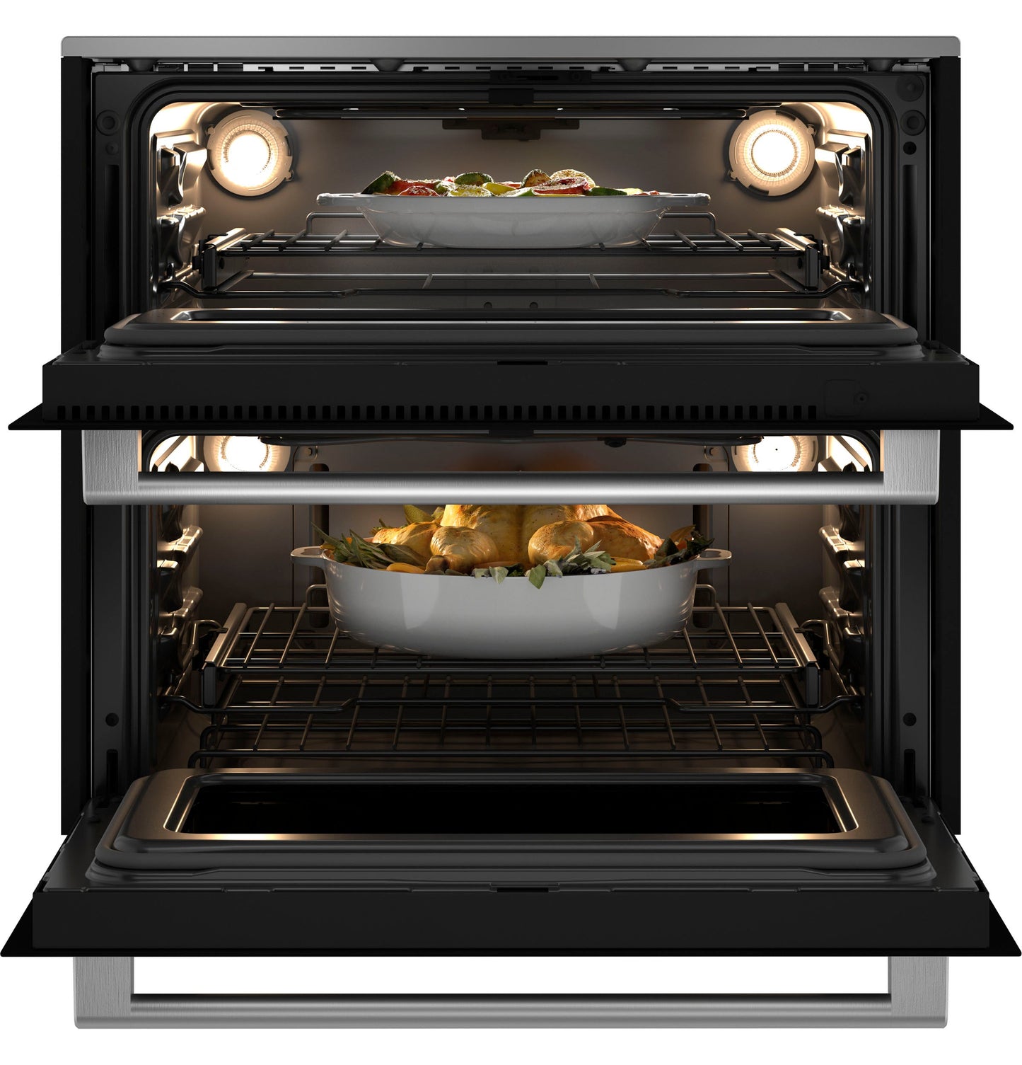 Café™ 30" Duo Smart Single Wall Oven in Platinum Glass