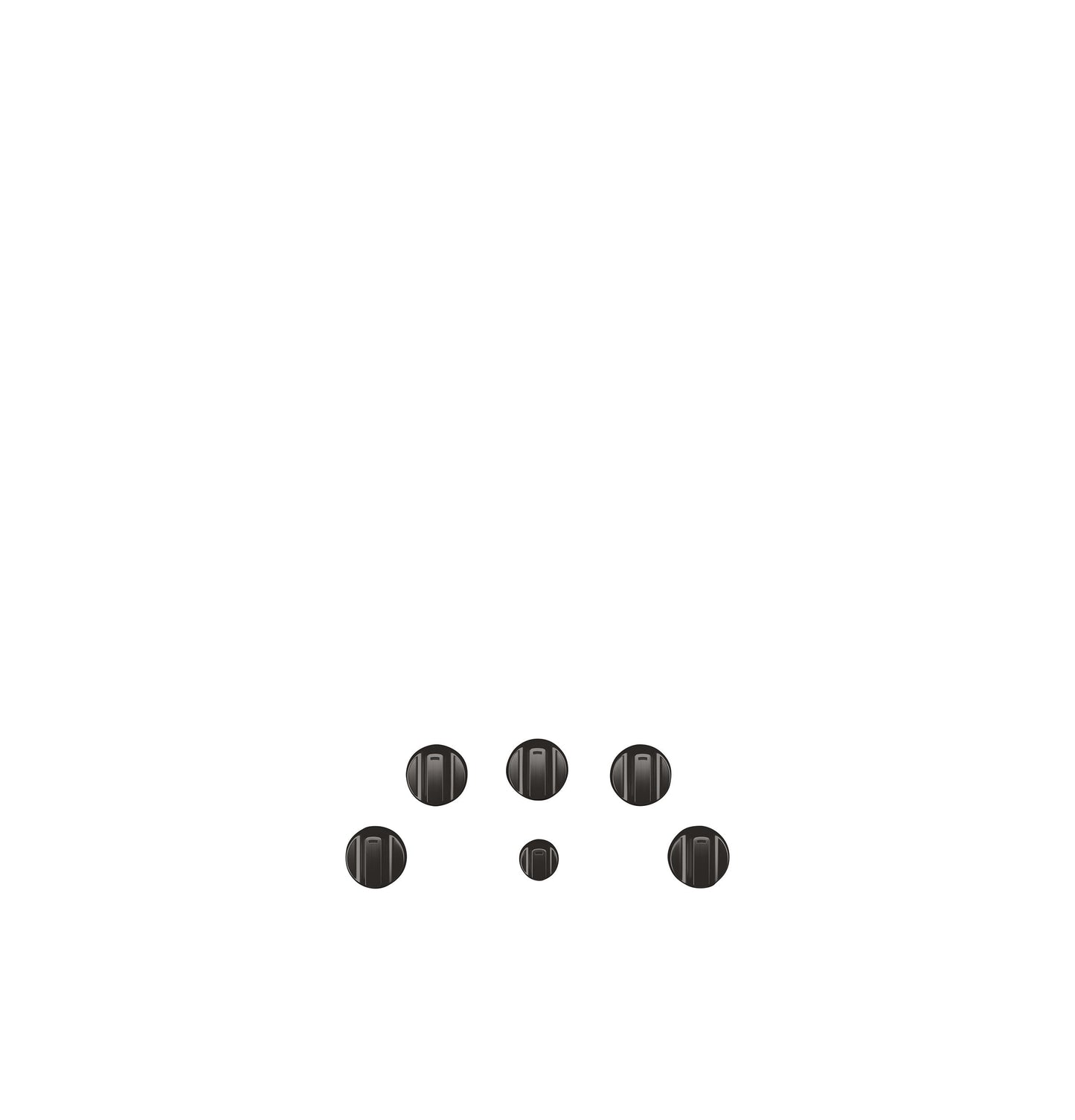 Café™ 5 Electric Cooktop Knobs - Brushed Black