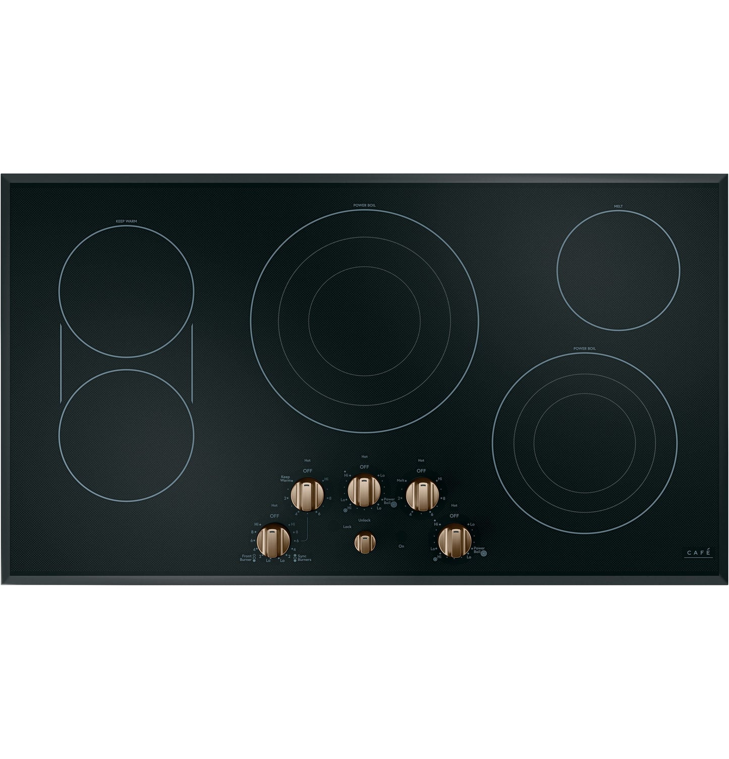 Café™ 5 Electric Cooktop Knobs - Brushed Bronze