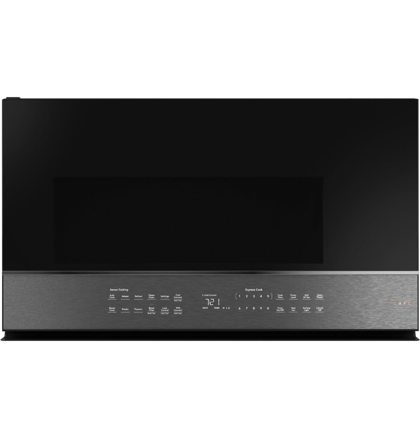 Café™ 2.1 Cu. Ft. Smart Over-the-Range Microwave Oven in Platinum Glass