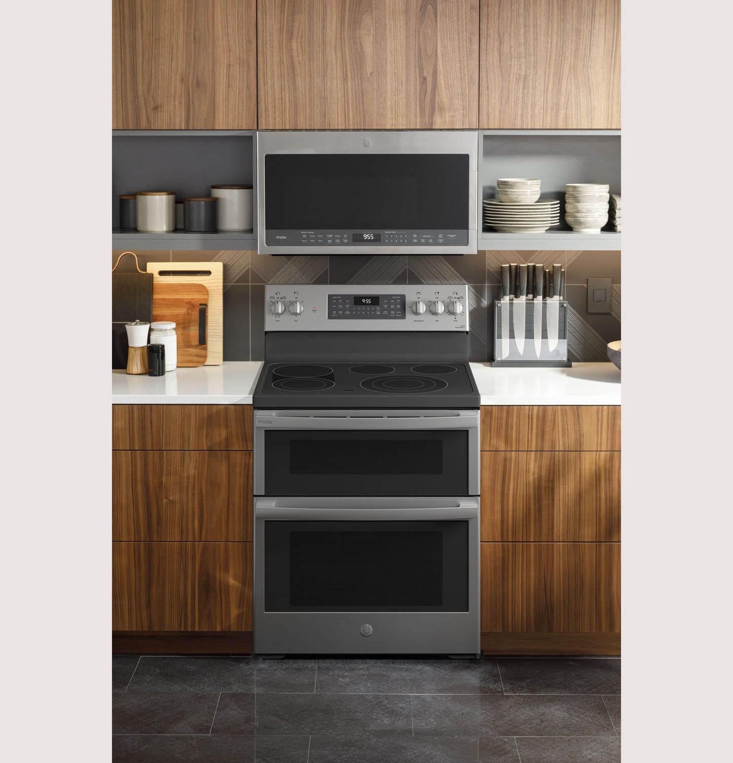 GE Profile™ 30" Smart Free-Standing Electric Double Oven Convection Range with No Preheat Air Fry