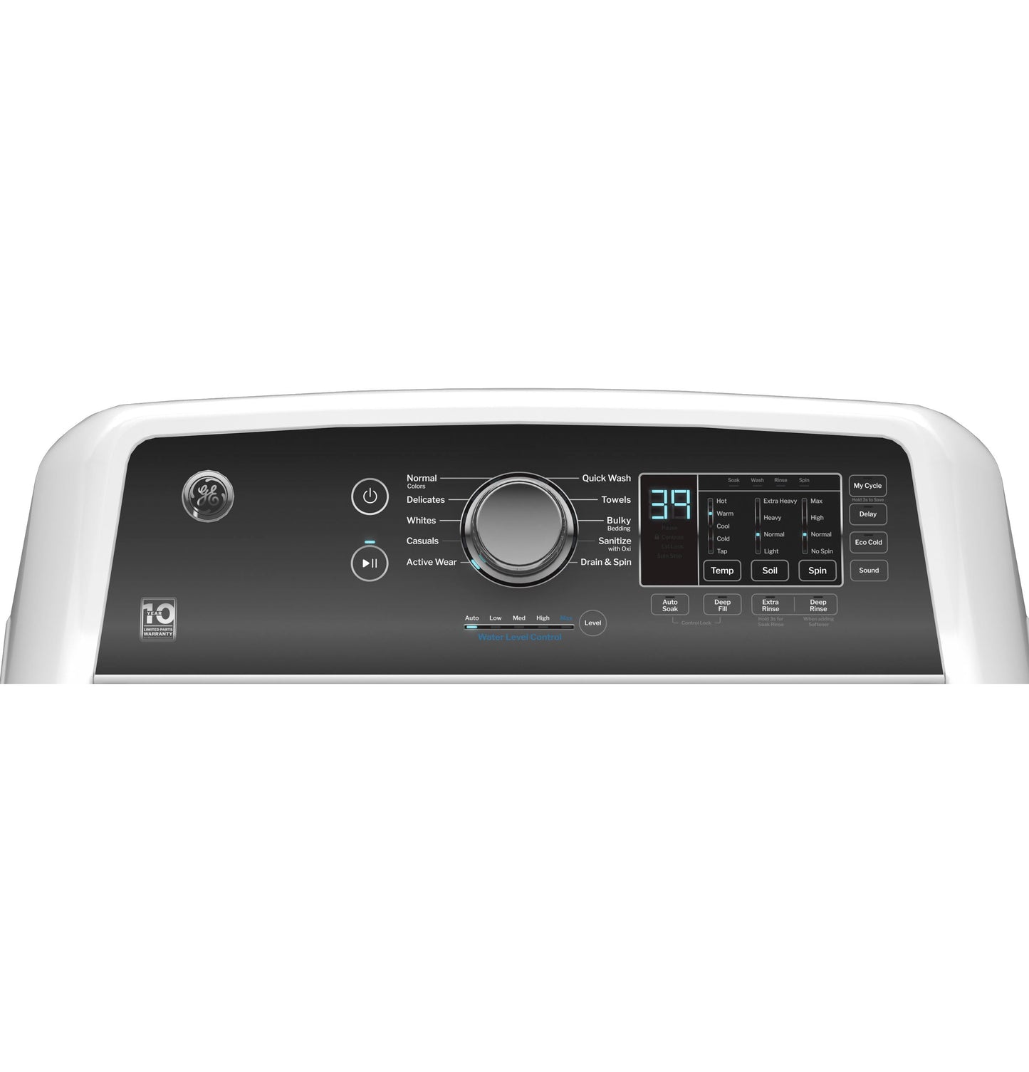 GE® 4.5 cu. ft. Capacity Washer with Water Level Control